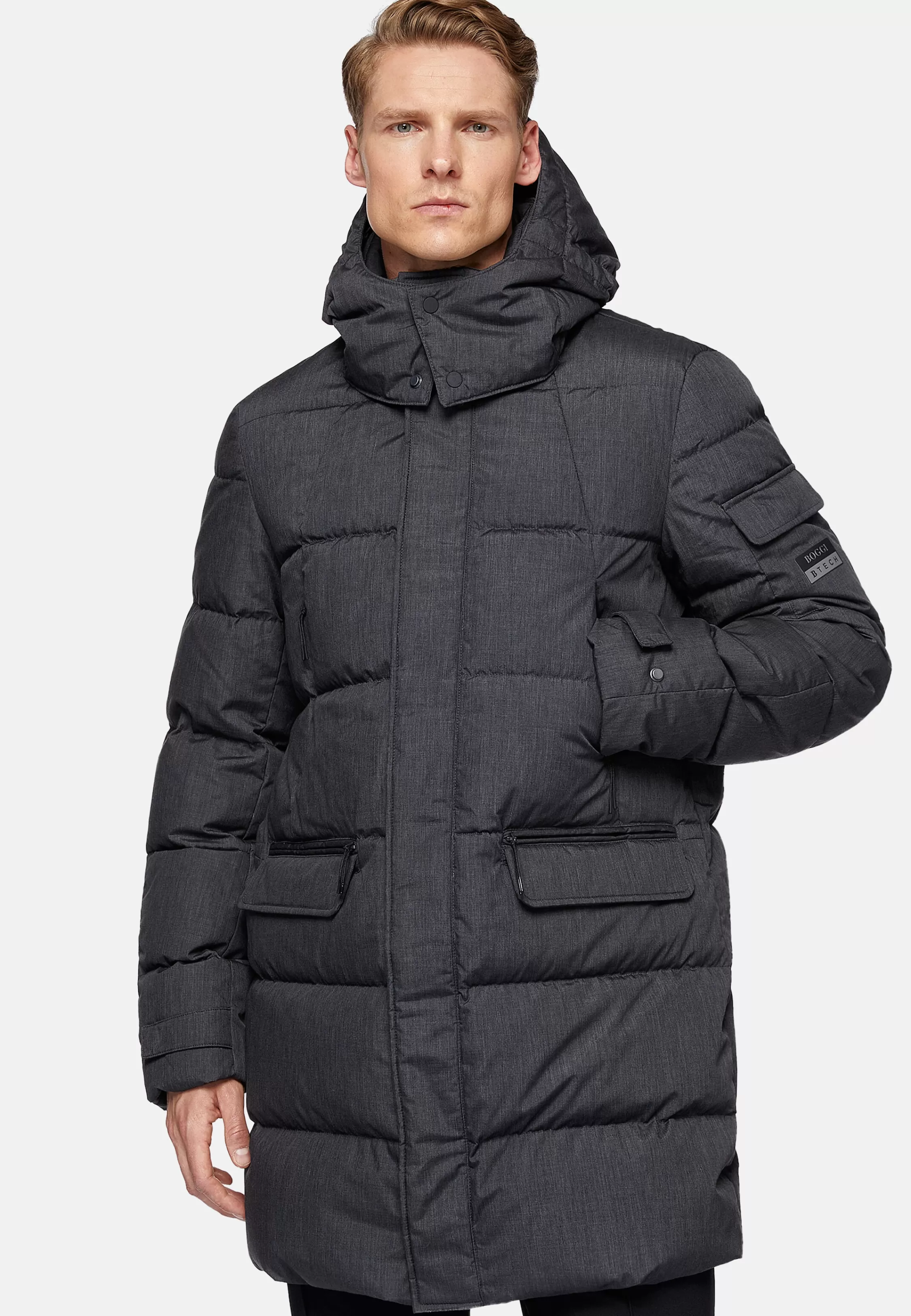 Boggi Milano B Tech Parka In Technical Fabric And Goose Down