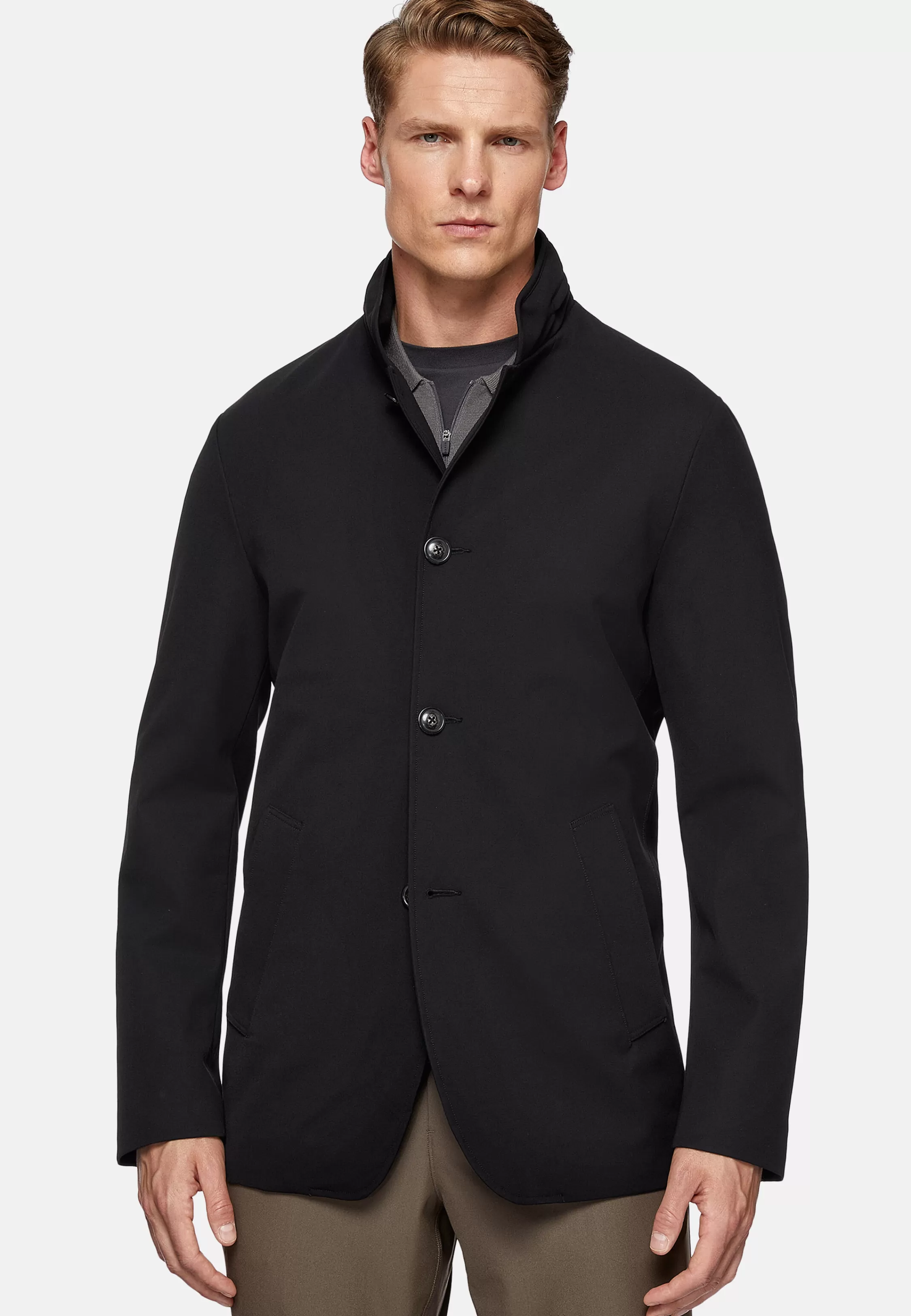 Boggi Milano B Tech Peacoat In Technical Fabric