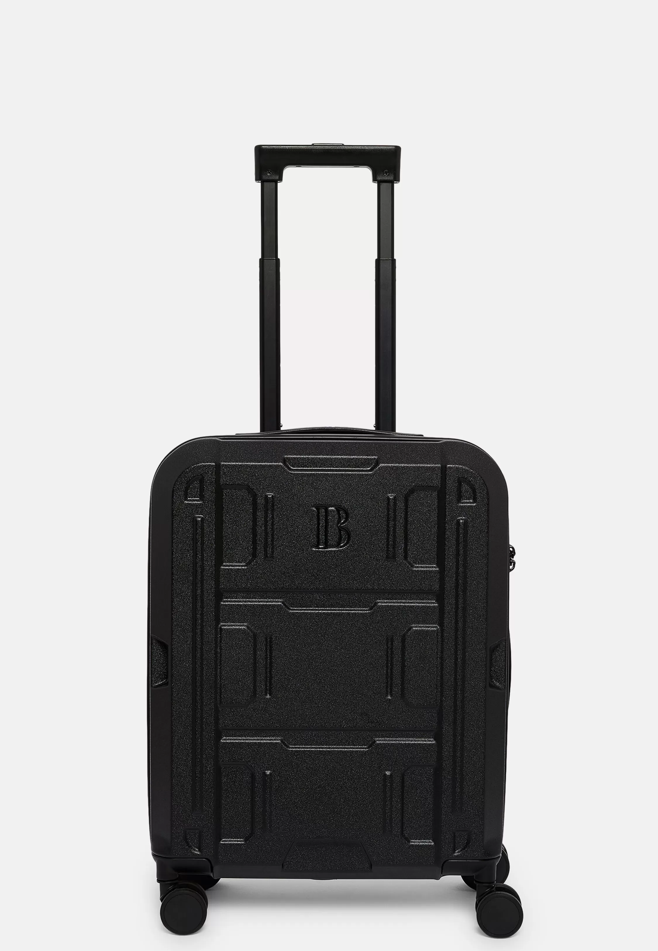 Boggi Milano Black Polycarbonate Cage Trolley Suitcase