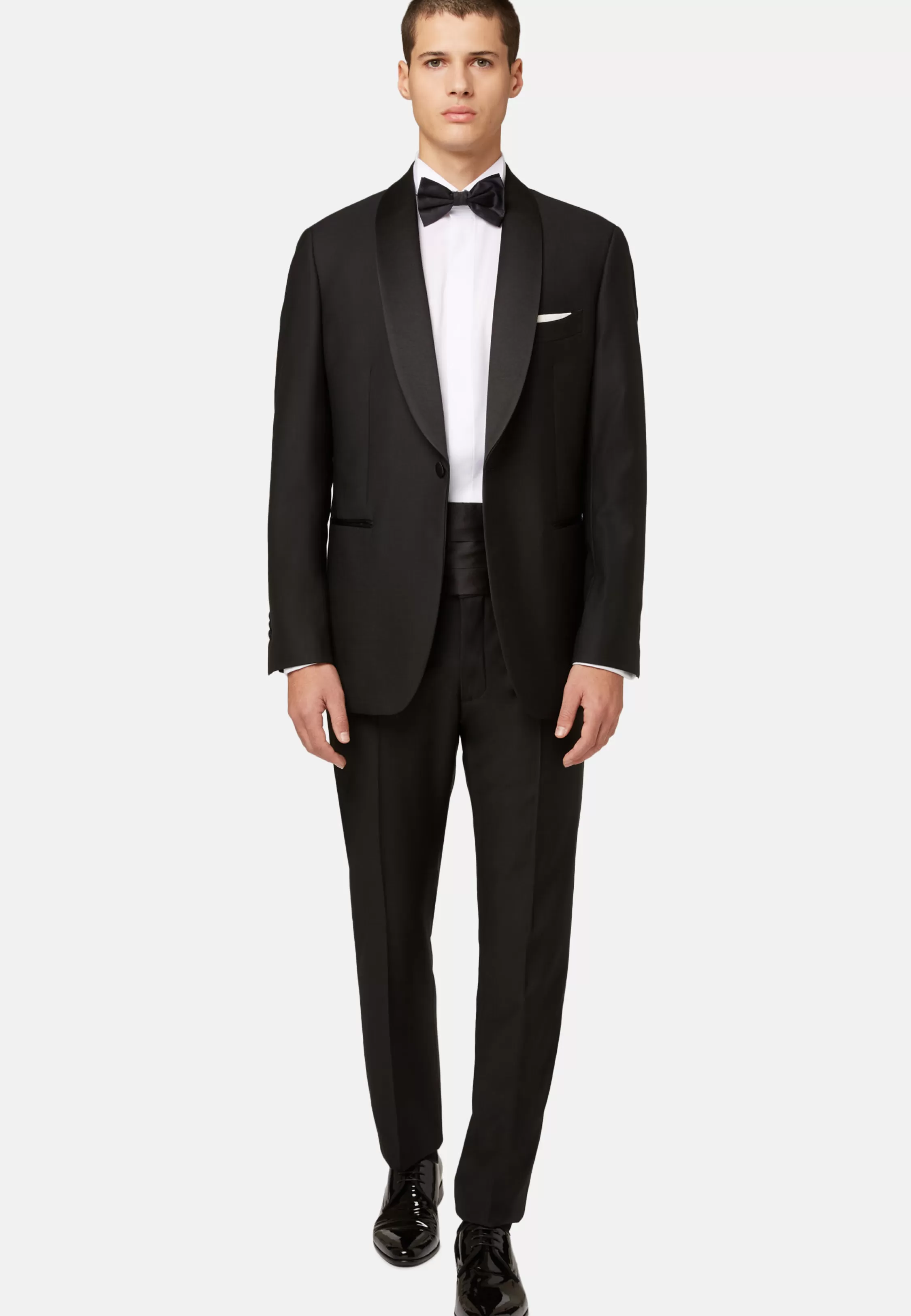 Boggi Milano Wool Tuxedo Jacket With Shawl Collar