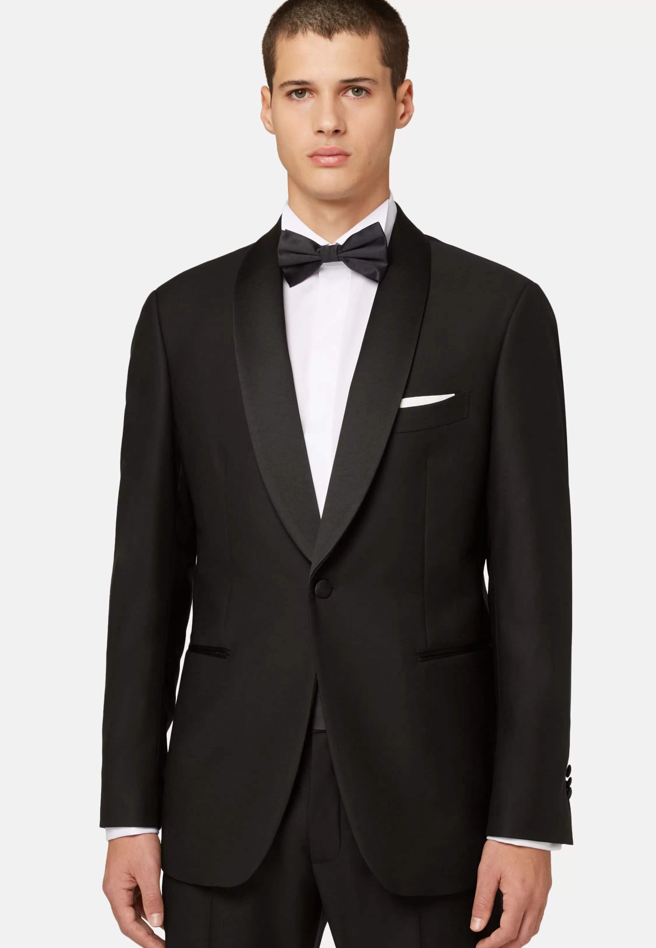 Boggi Milano Wool Tuxedo Jacket With Shawl Collar