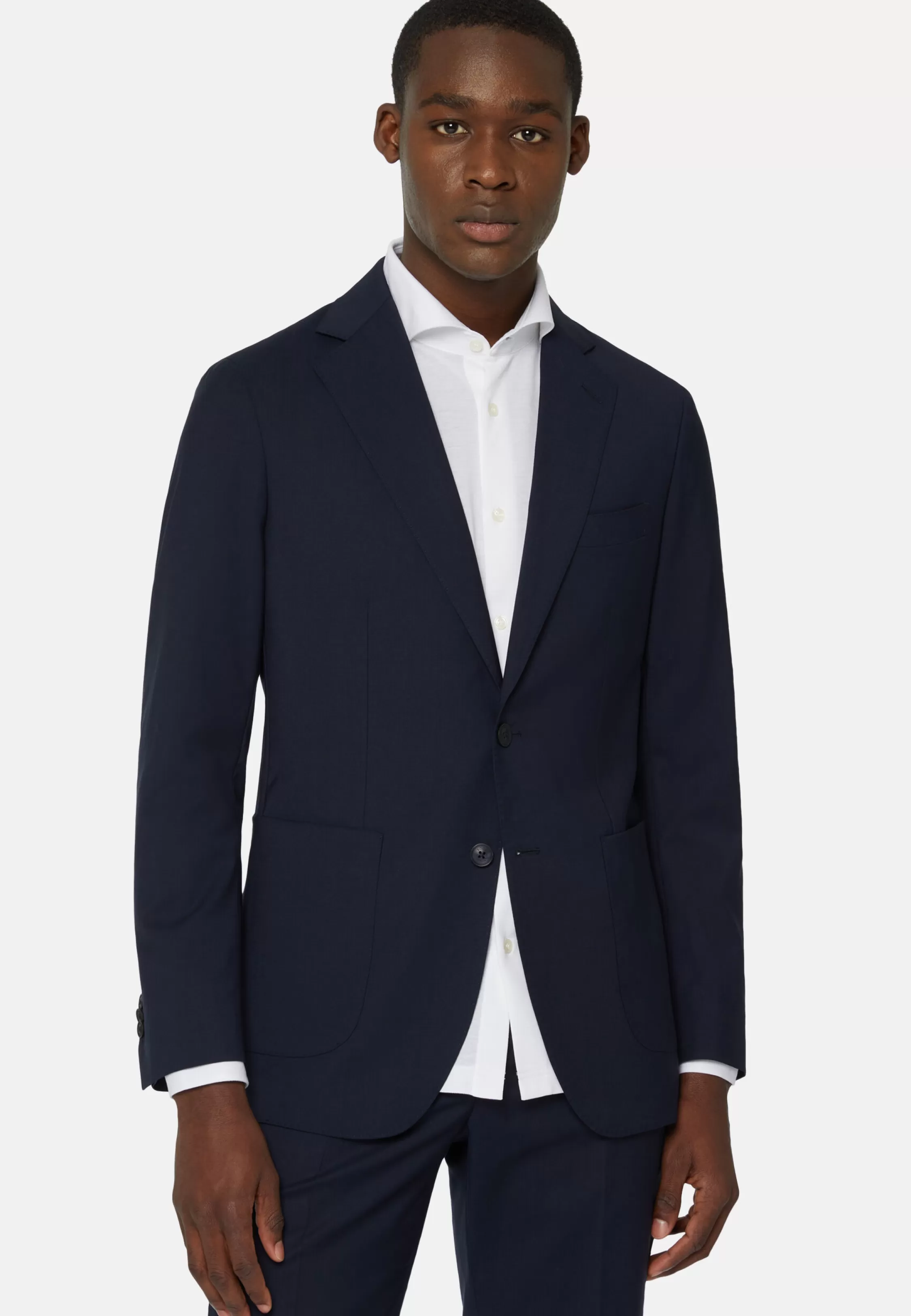 Boggi Milano Blue Jacket In B Aria Wool