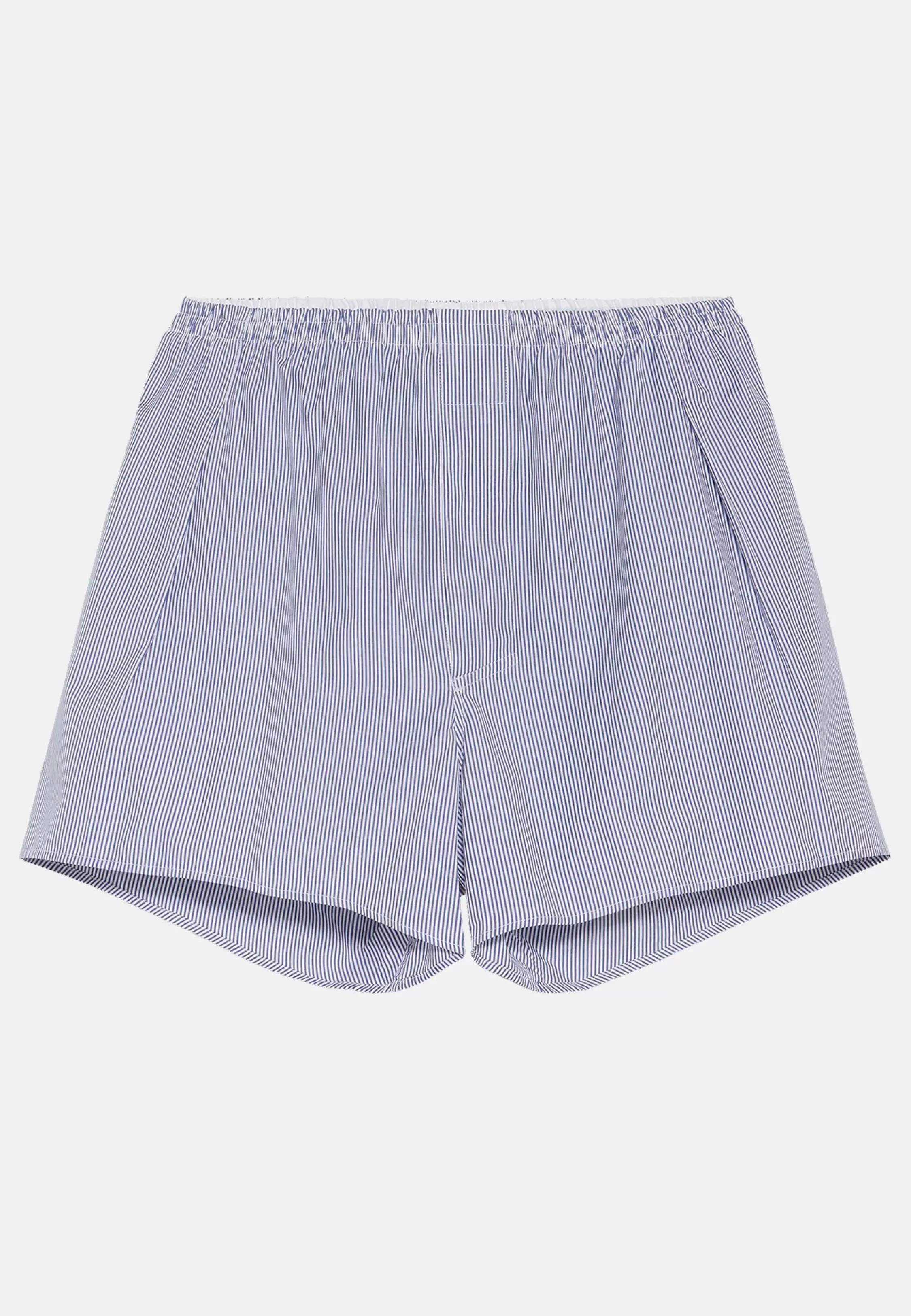 Boggi Milano Blue Striped Cotton Boxer Shorts