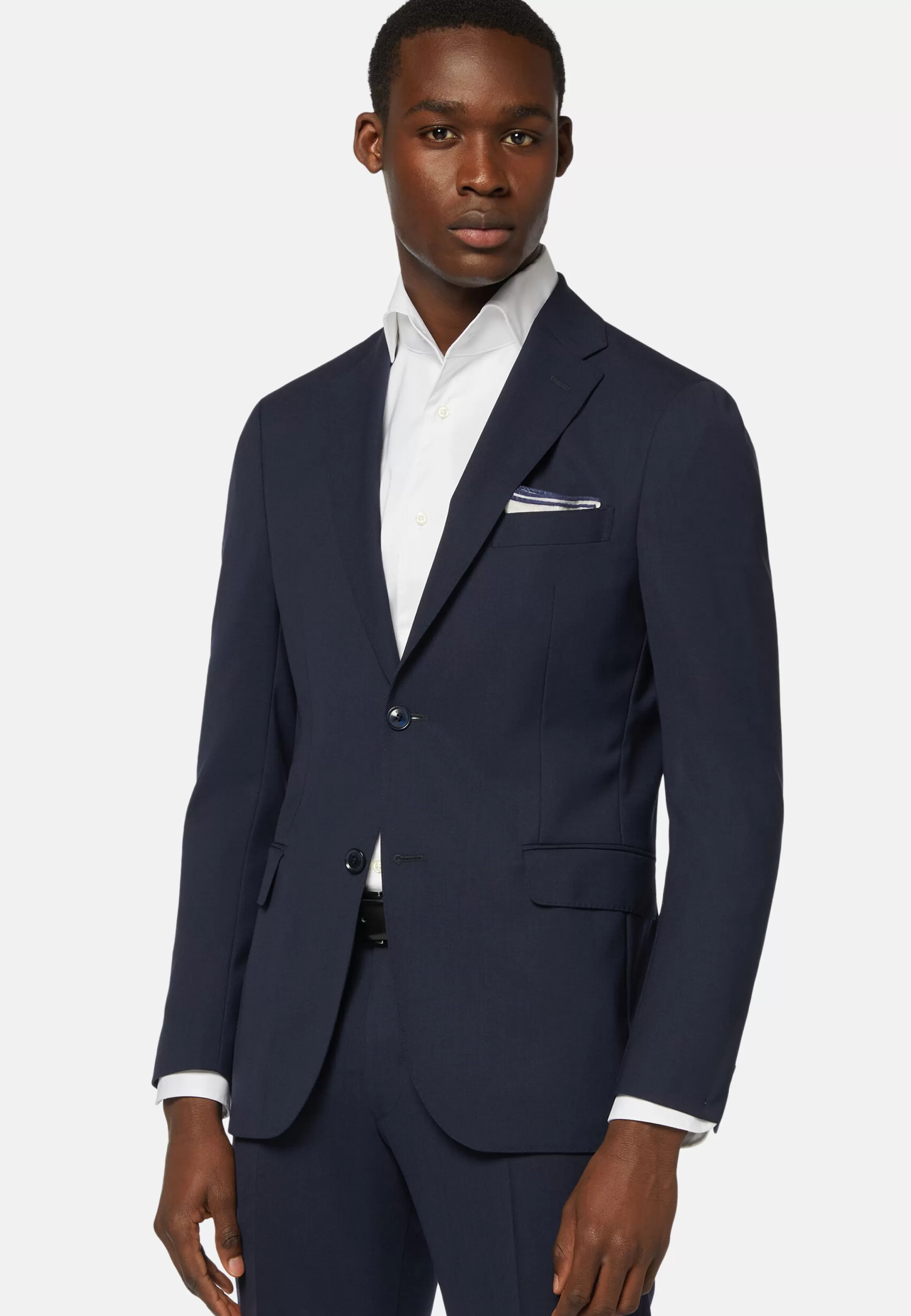 Boggi Milano Blue Travel Wool Jacket