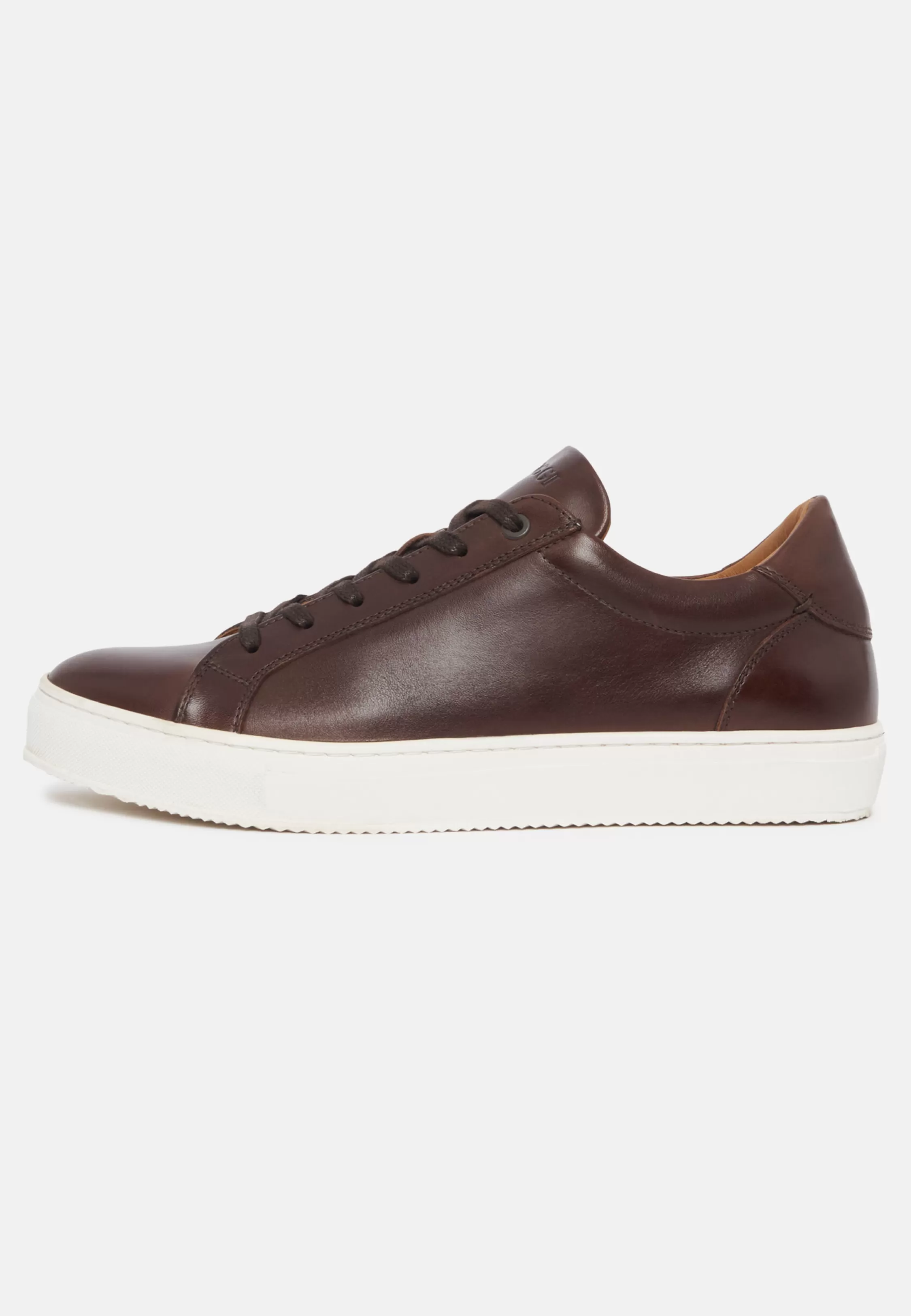 Boggi Milano Brown Leather Trainers