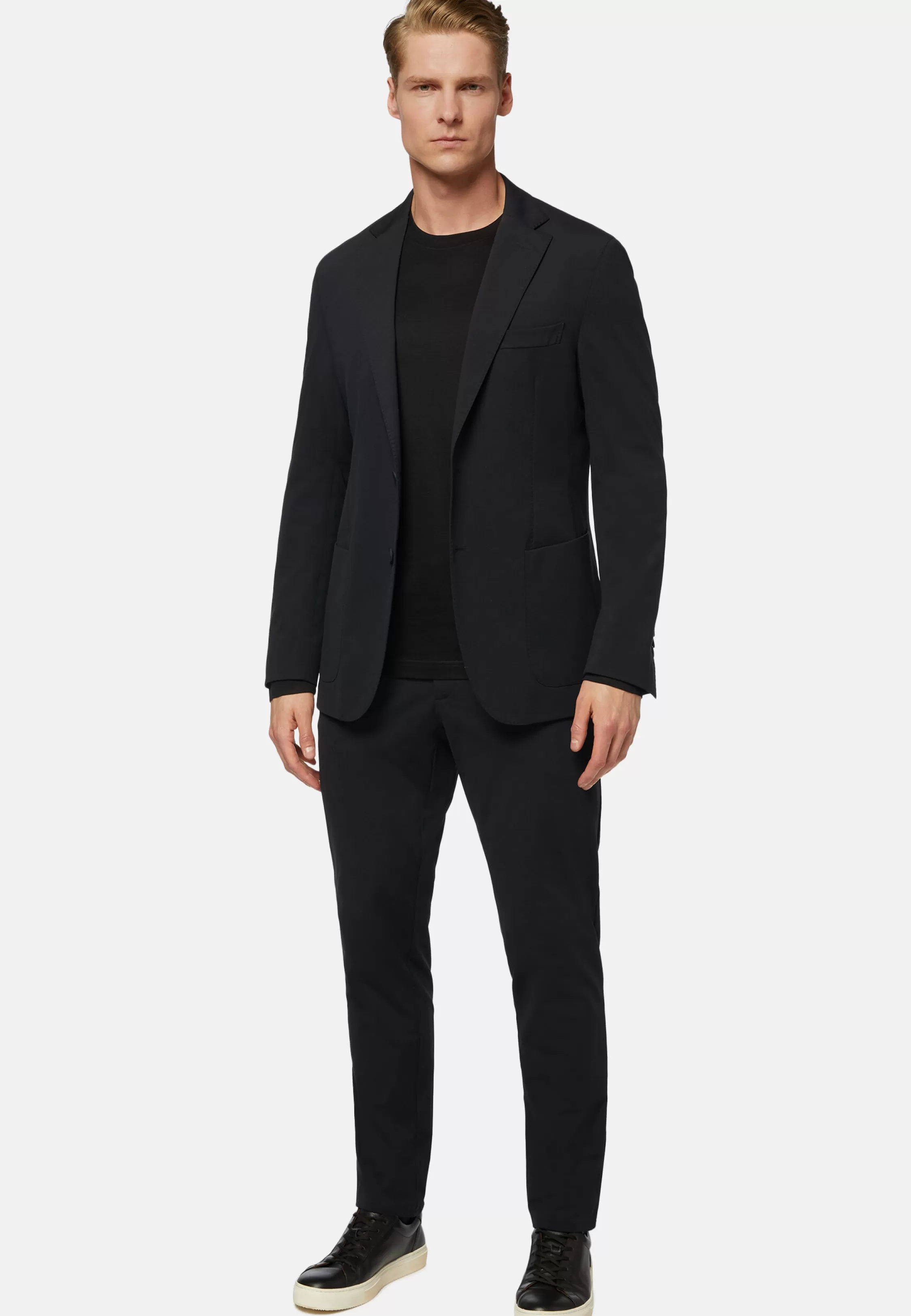 Boggi Milano Btech Black Stretch Nylon Blazer