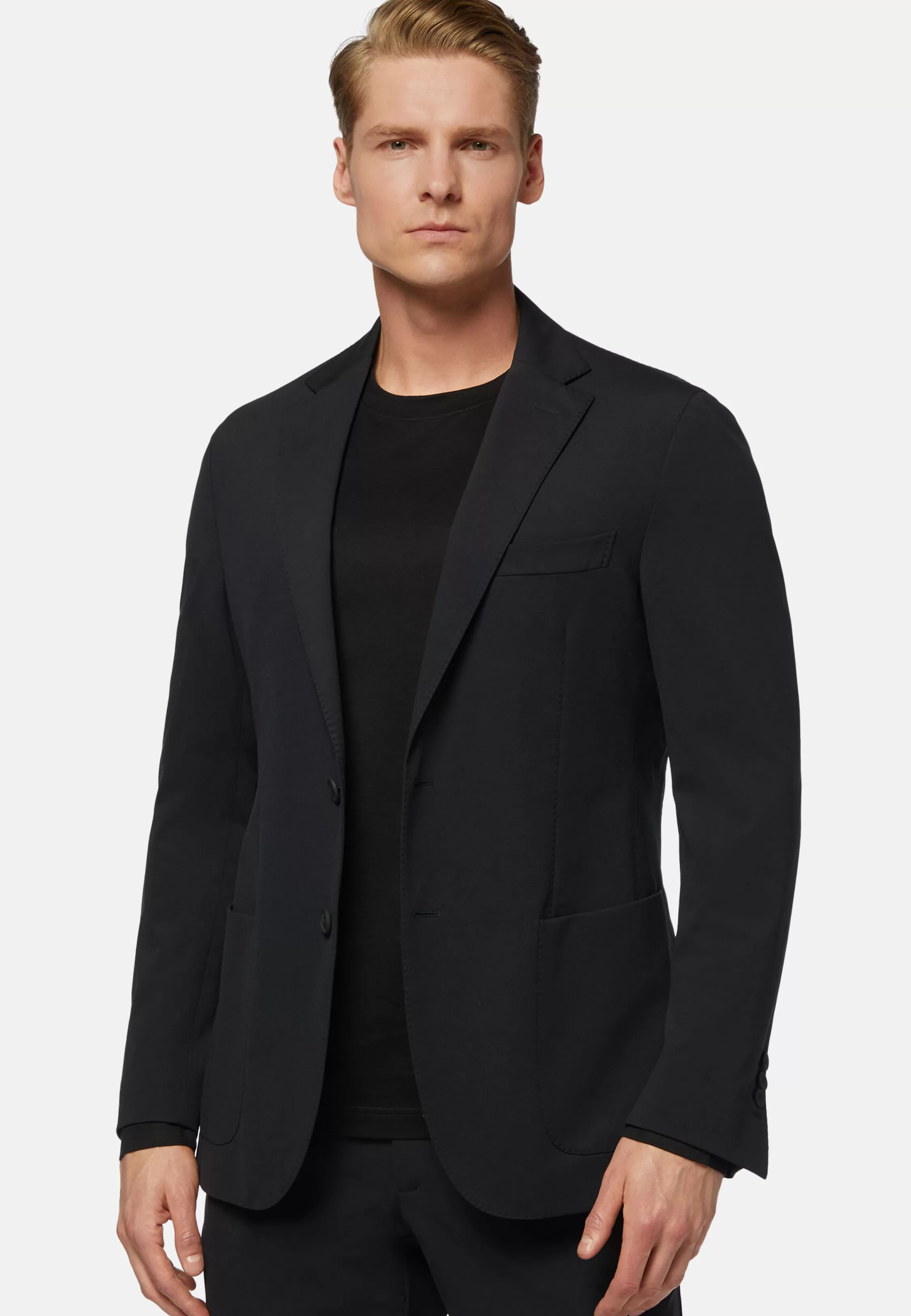 Boggi Milano Btech Black Stretch Nylon Blazer