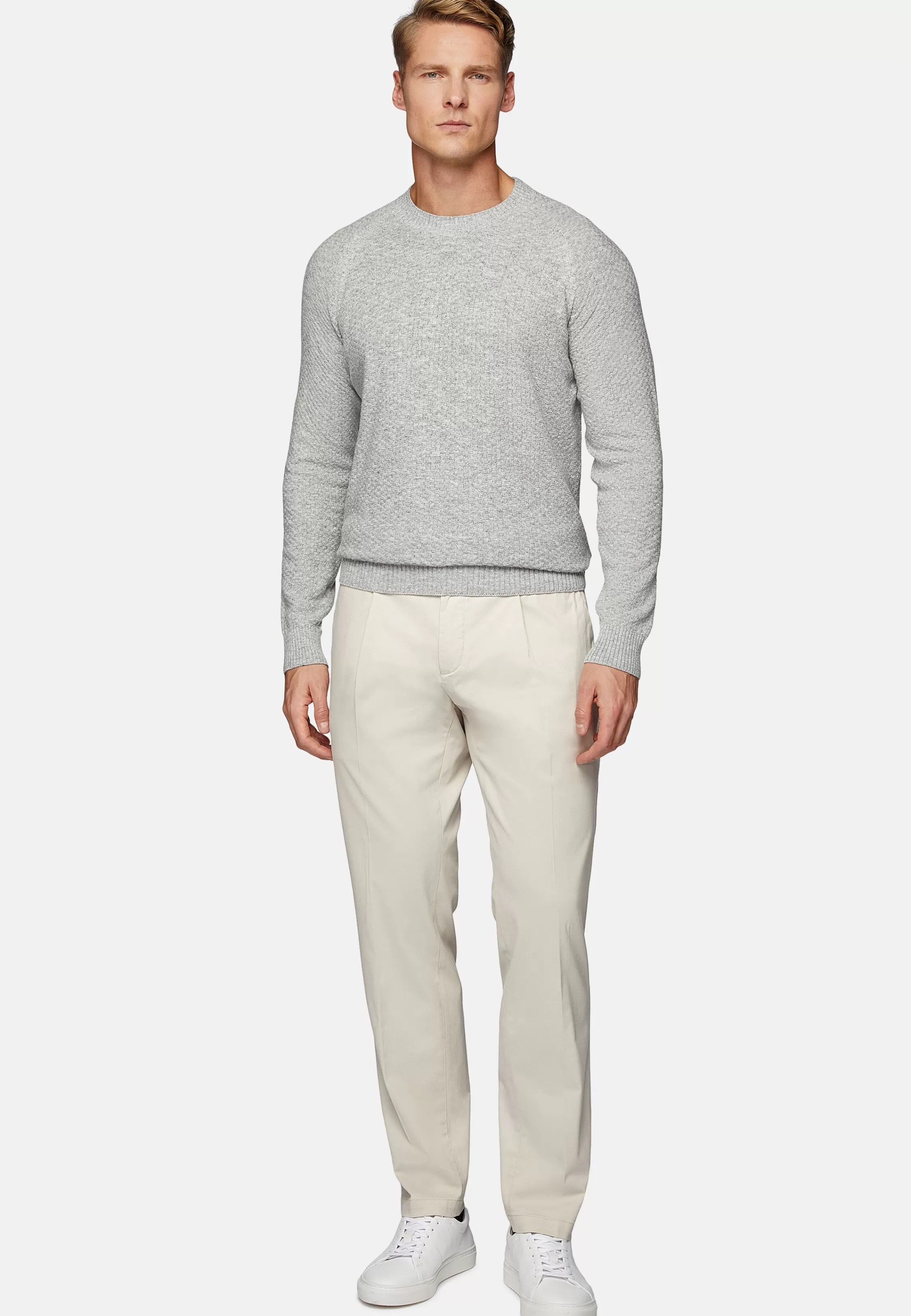 Boggi Milano Cashmere Blend Crew Neck Sweater