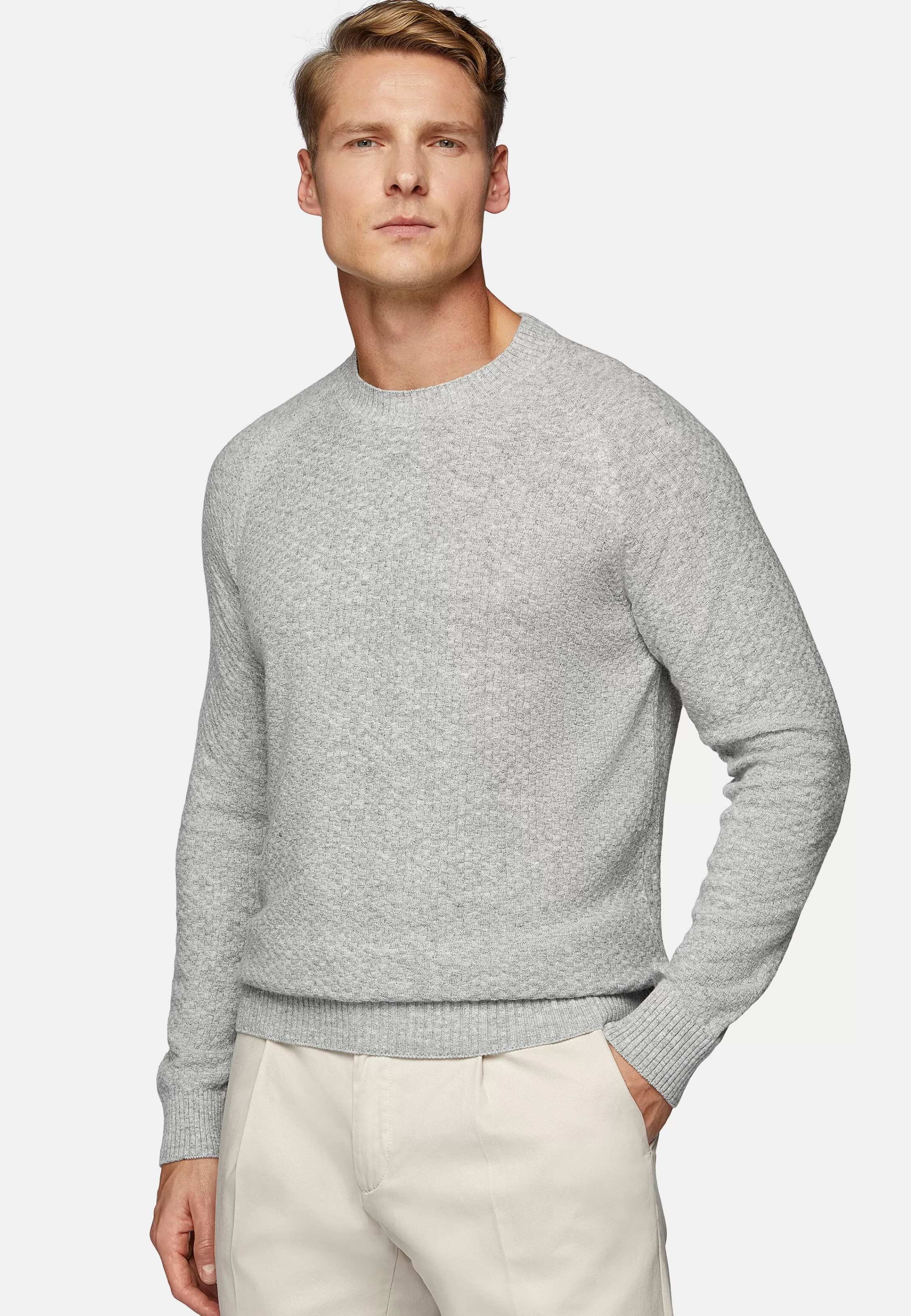 Boggi Milano Cashmere Blend Crew Neck Sweater