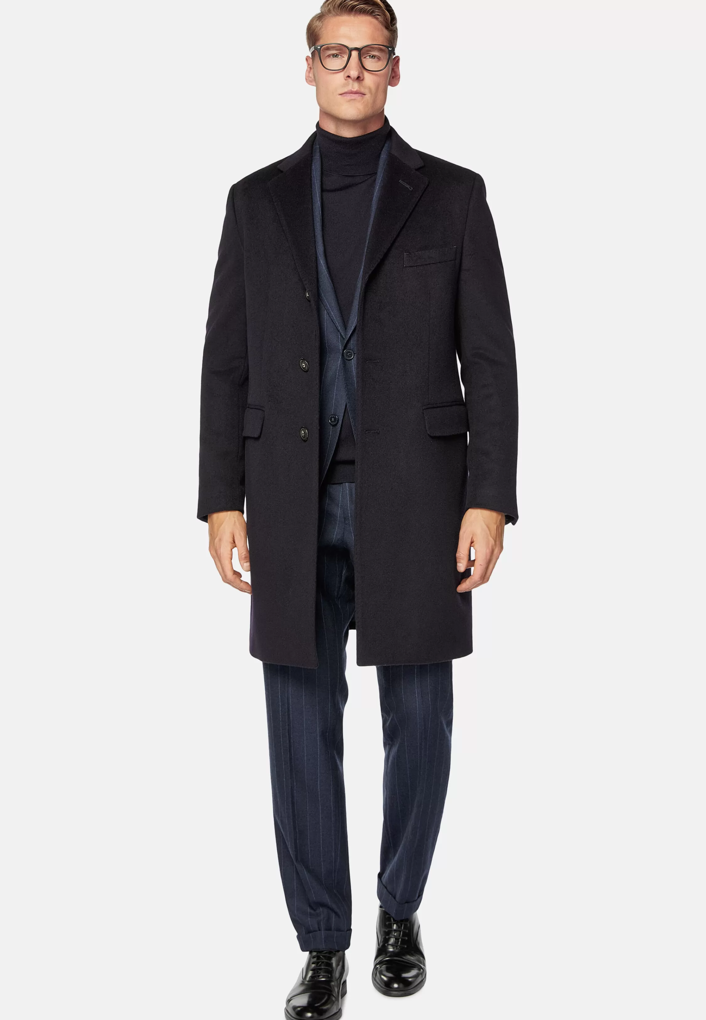 Boggi Milano Cashmere Blend Single Breasted Coat