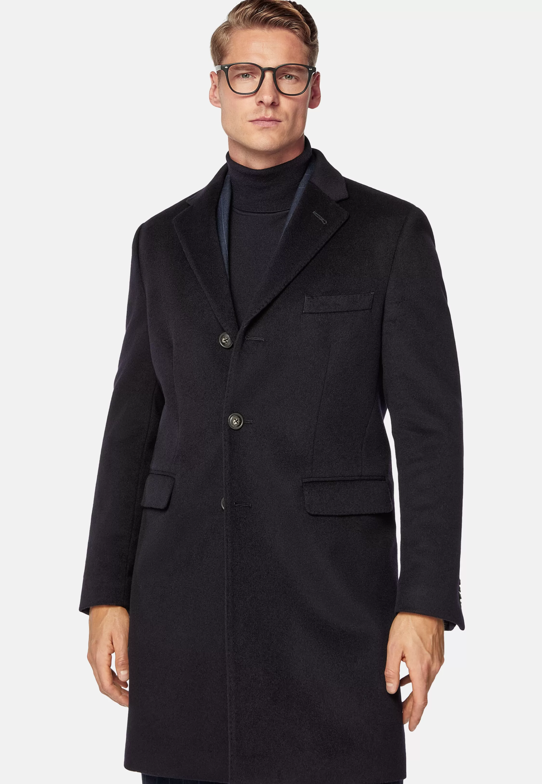 Boggi Milano Cashmere Blend Single Breasted Coat