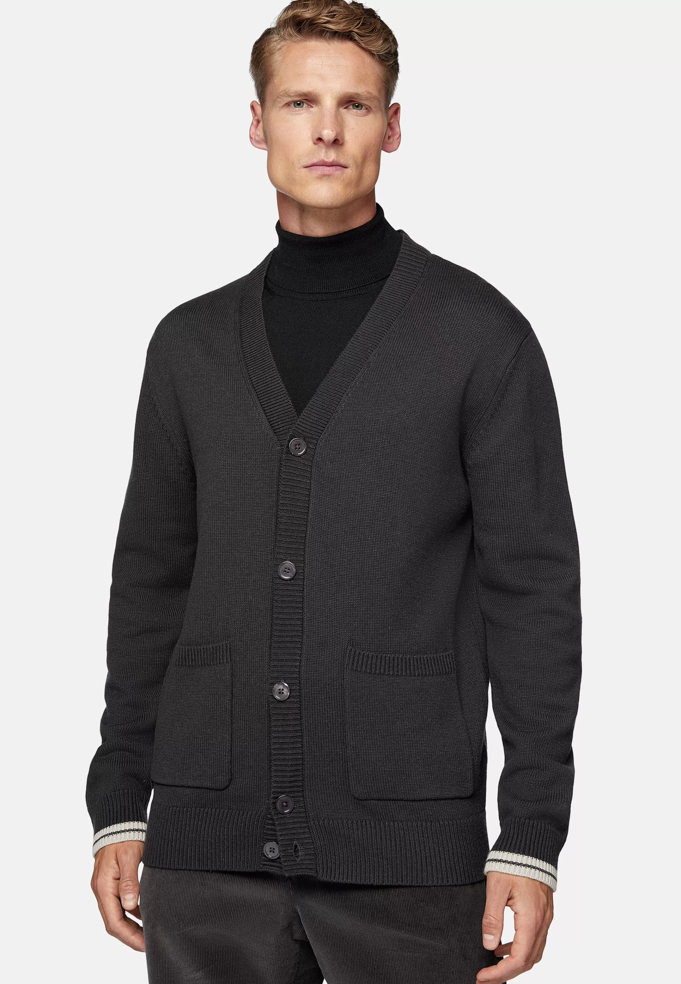 Boggi Milano Cardigan In Organic Cotton Wool