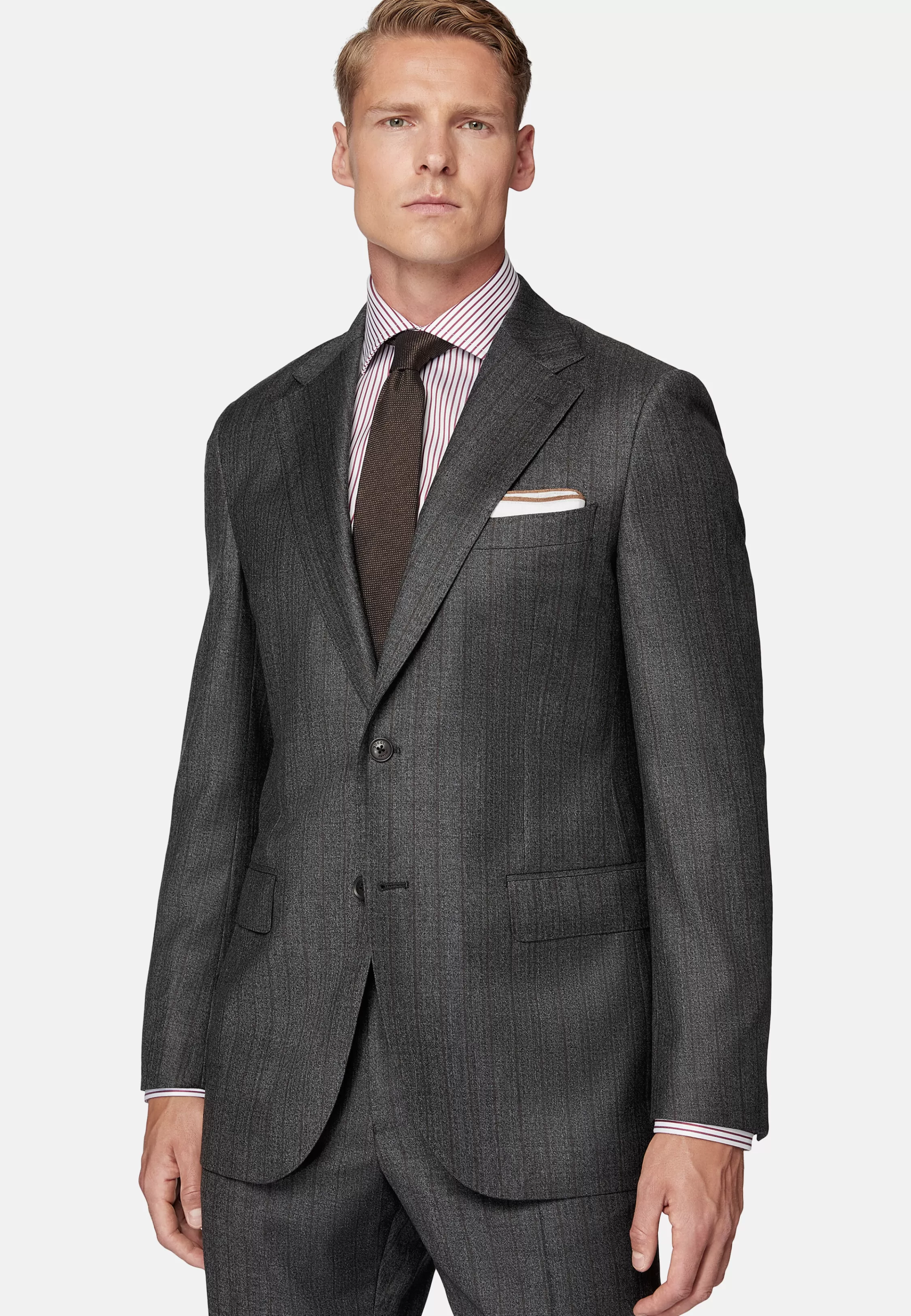 Boggi Milano Pinstripe Pure Wool Suit