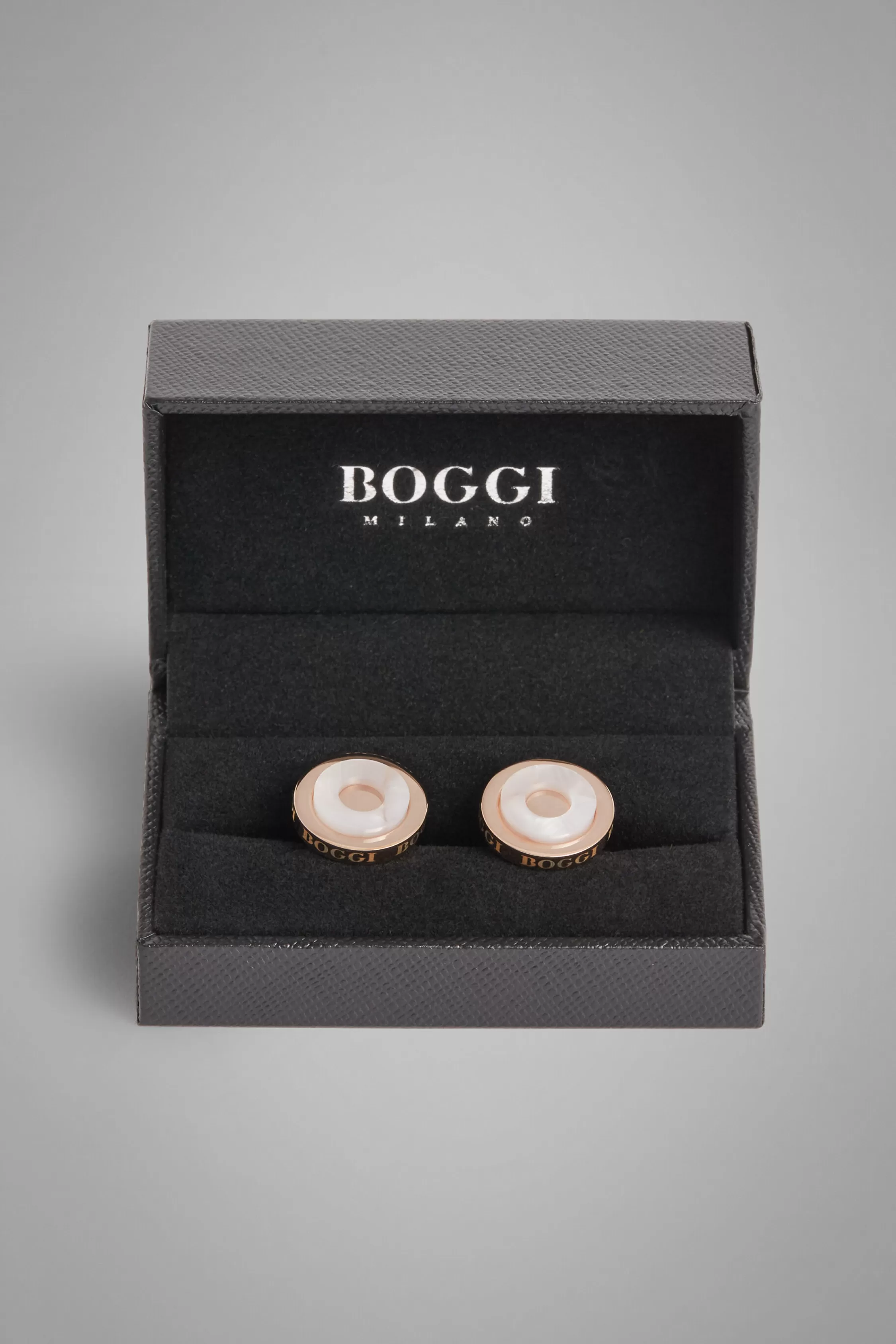 Boggi Milano Circular Cufflinks With Contrast