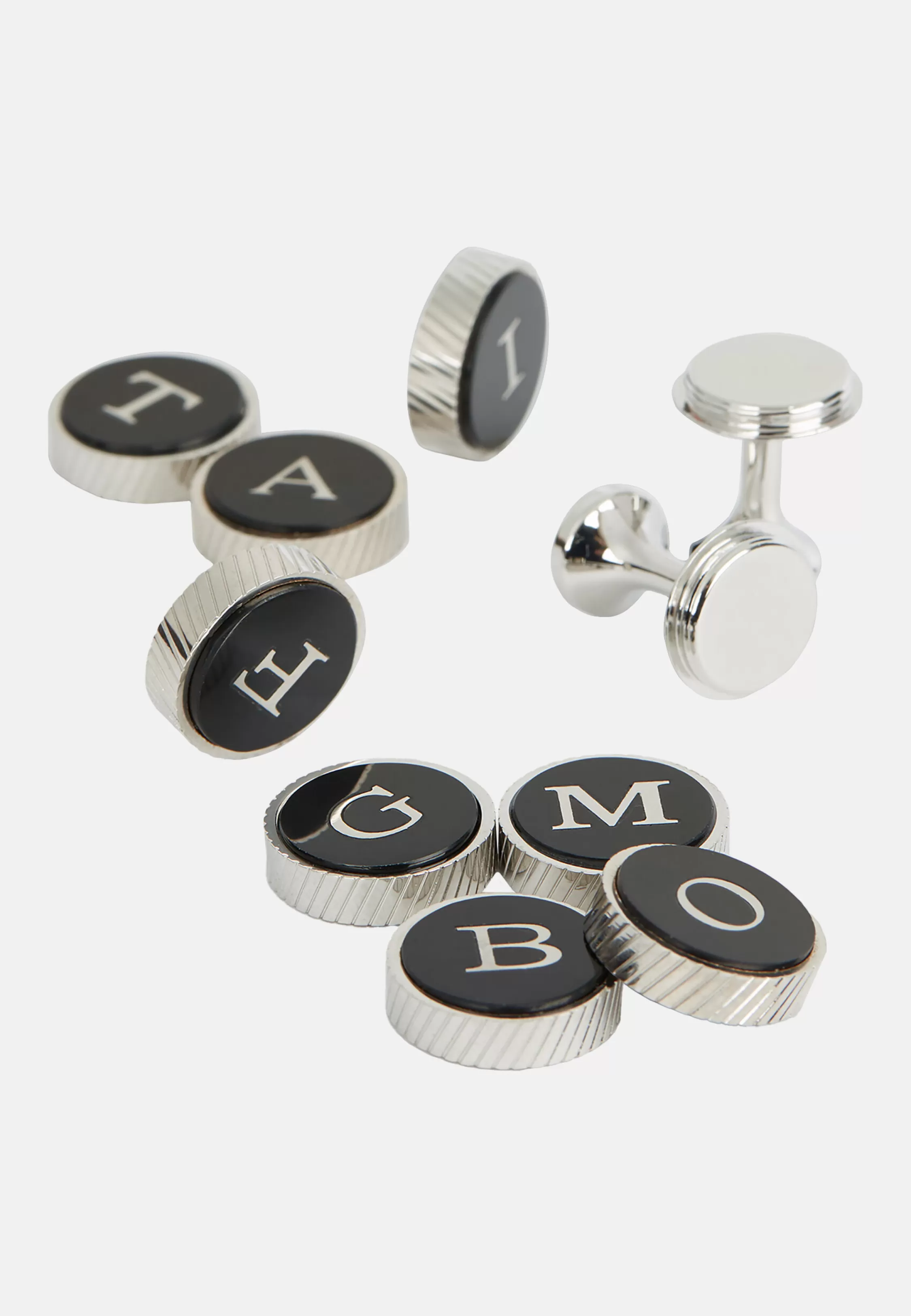 Boggi Milano Circular Letter Base Cufflinks