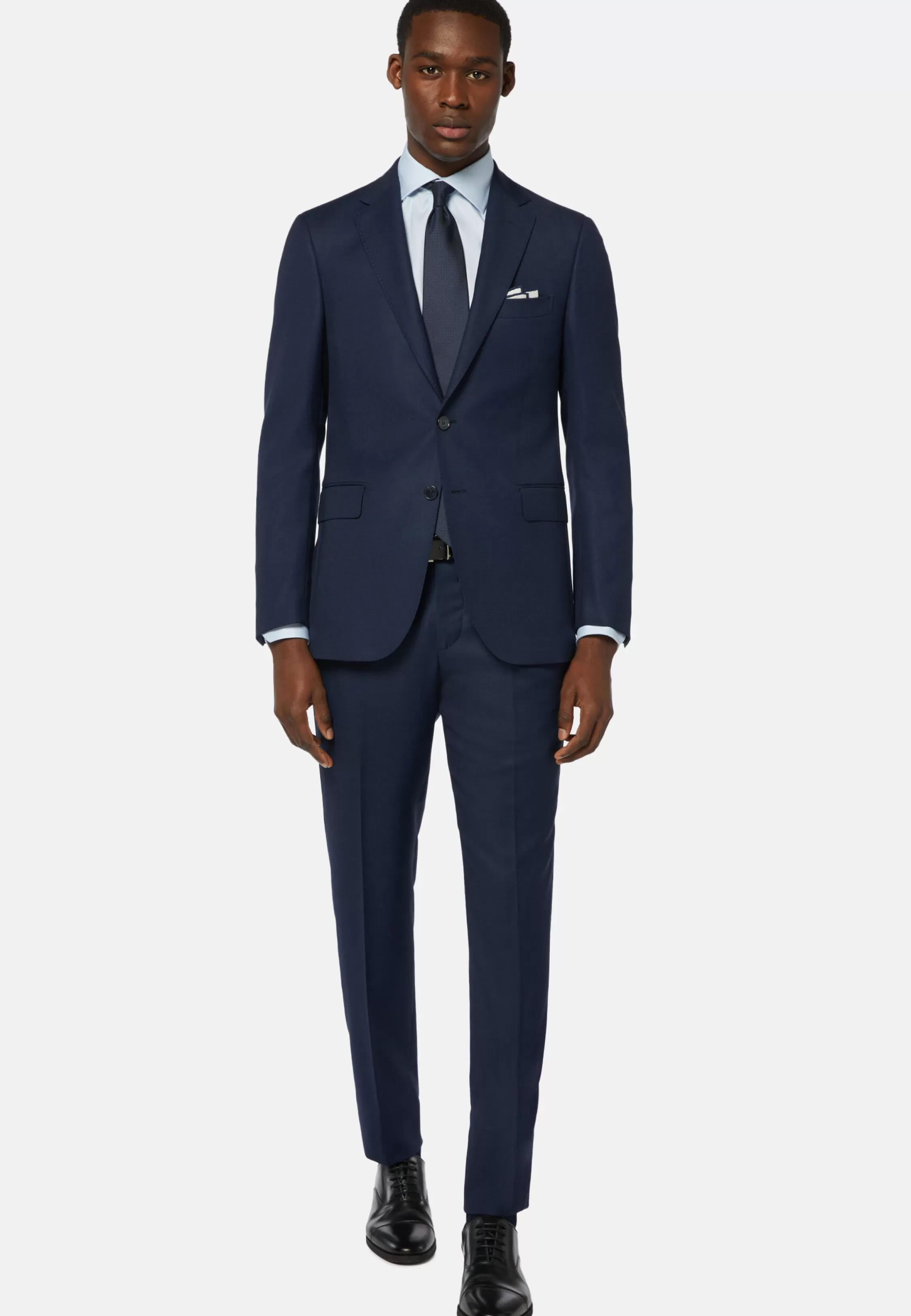 Boggi Milano Cornflower Blue Birdseye Jacket In Super 110 Wool