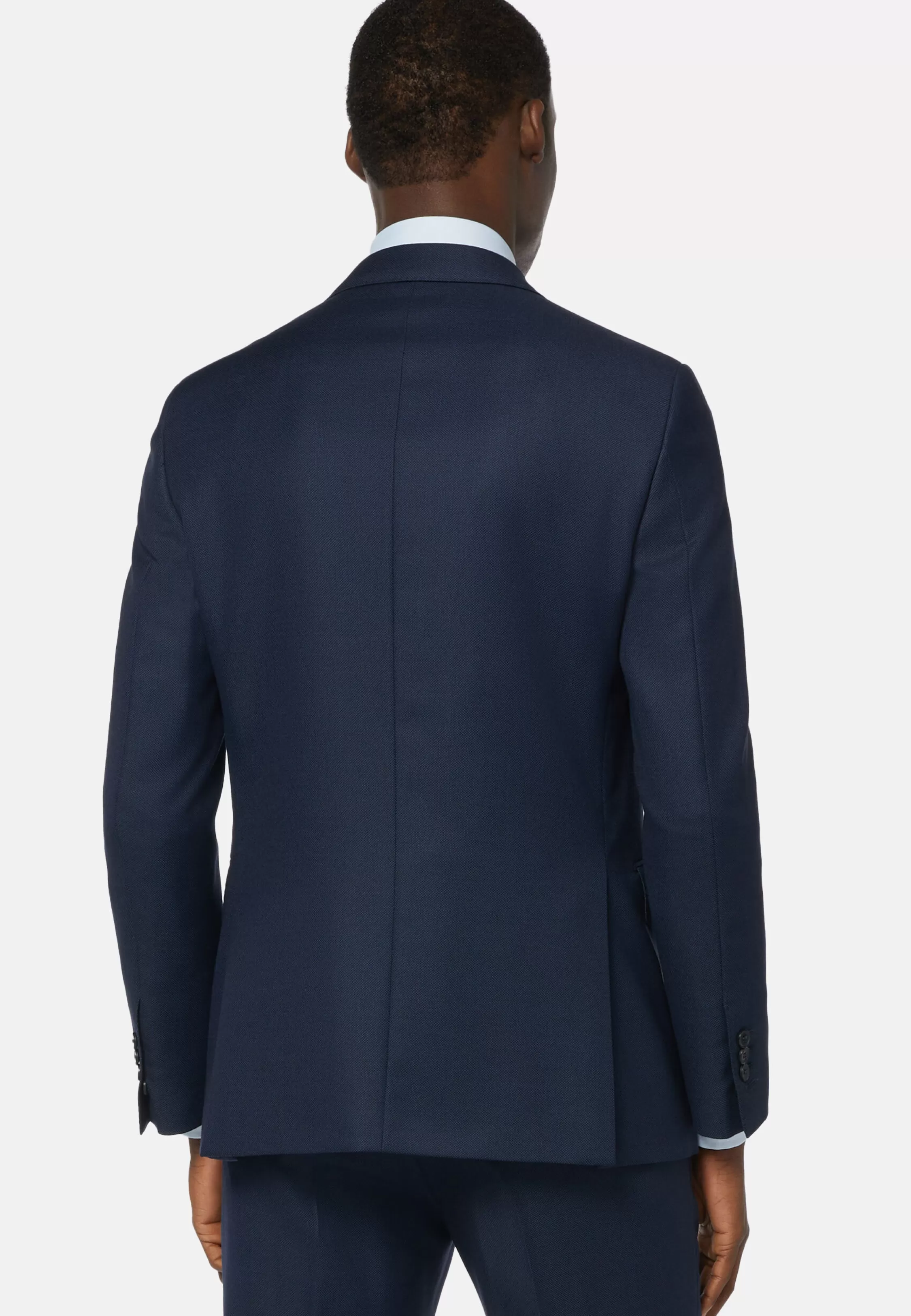 Boggi Milano Cornflower Blue Birdseye Jacket In Super 110 Wool