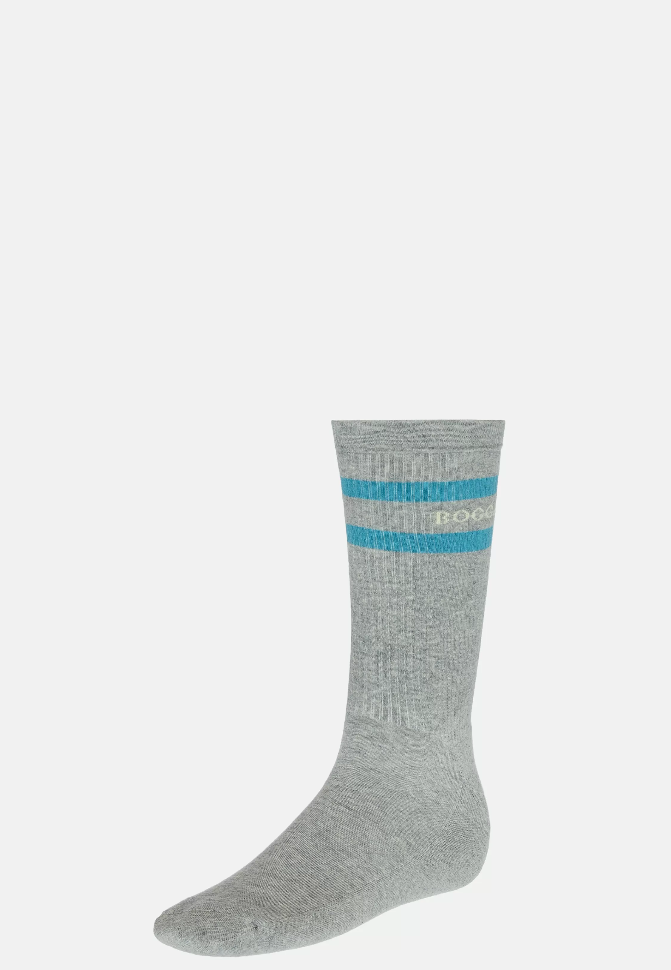 Boggi Milano Cotton Blend Striped Logo Socks