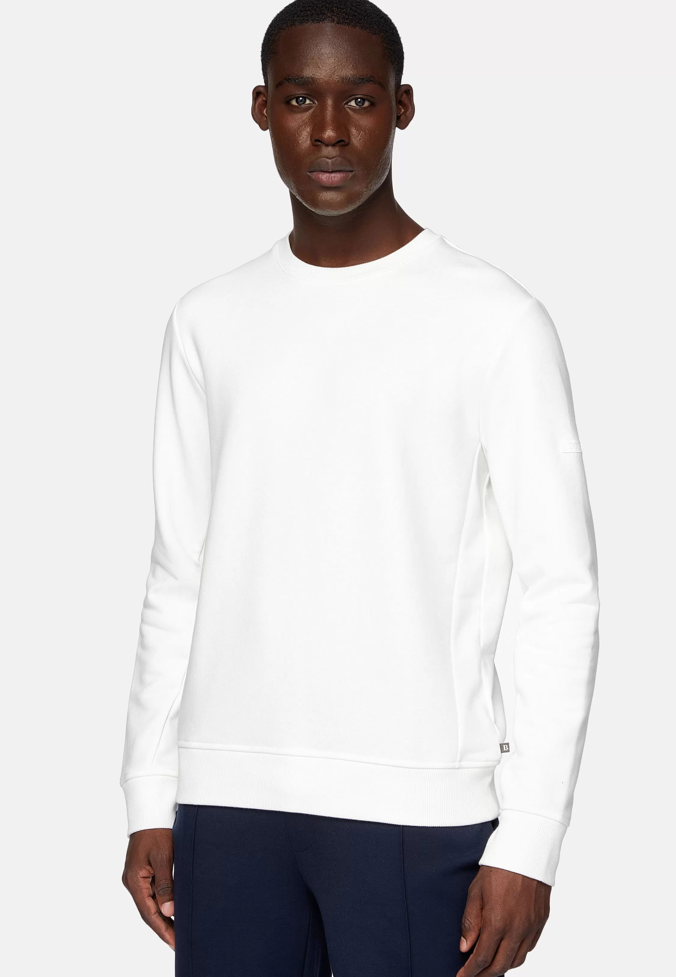 Boggi Milano Cotton Mixed Crew Neck Sweater