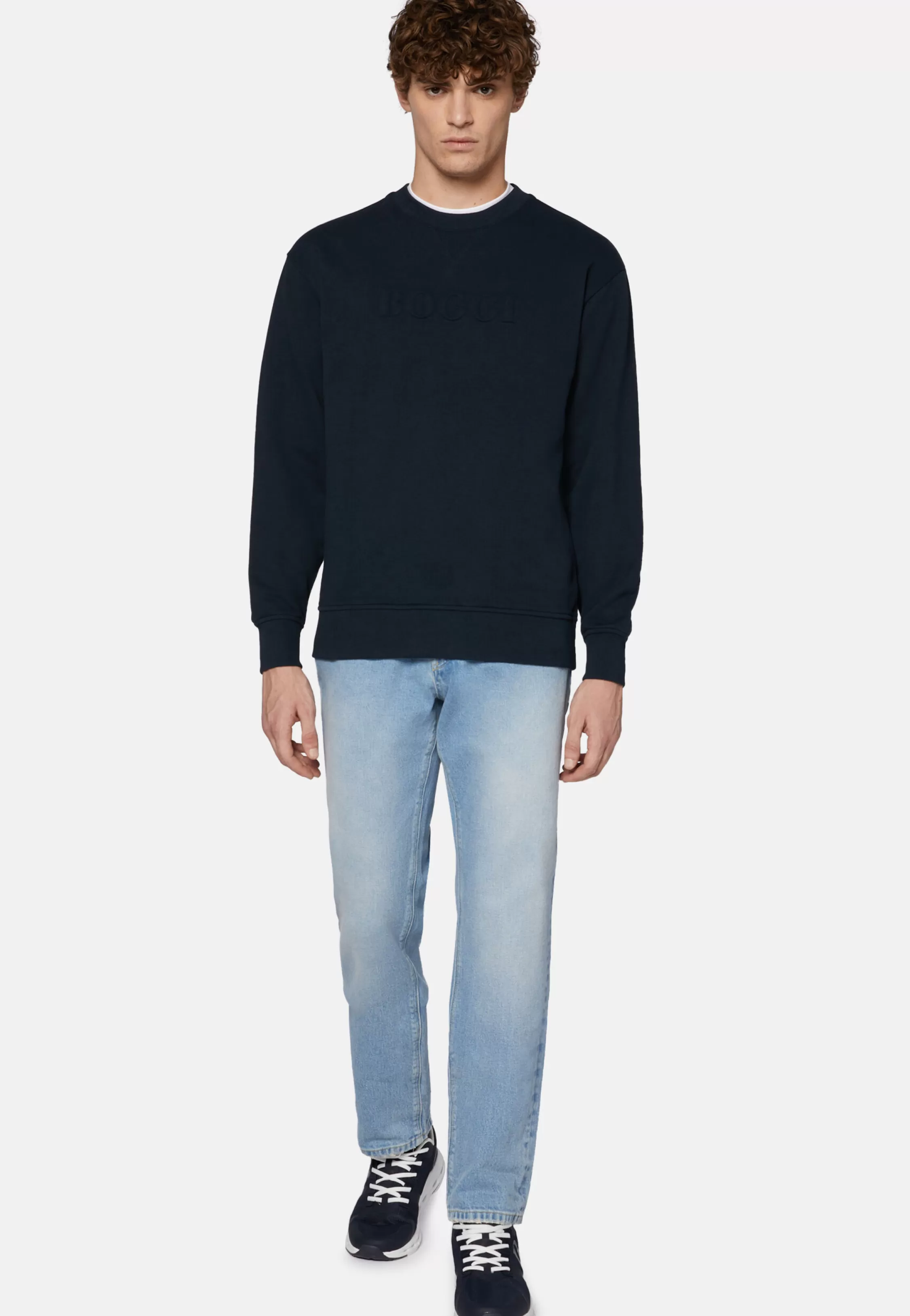 Boggi Milano Crew Neck Cotton Sweatshirt