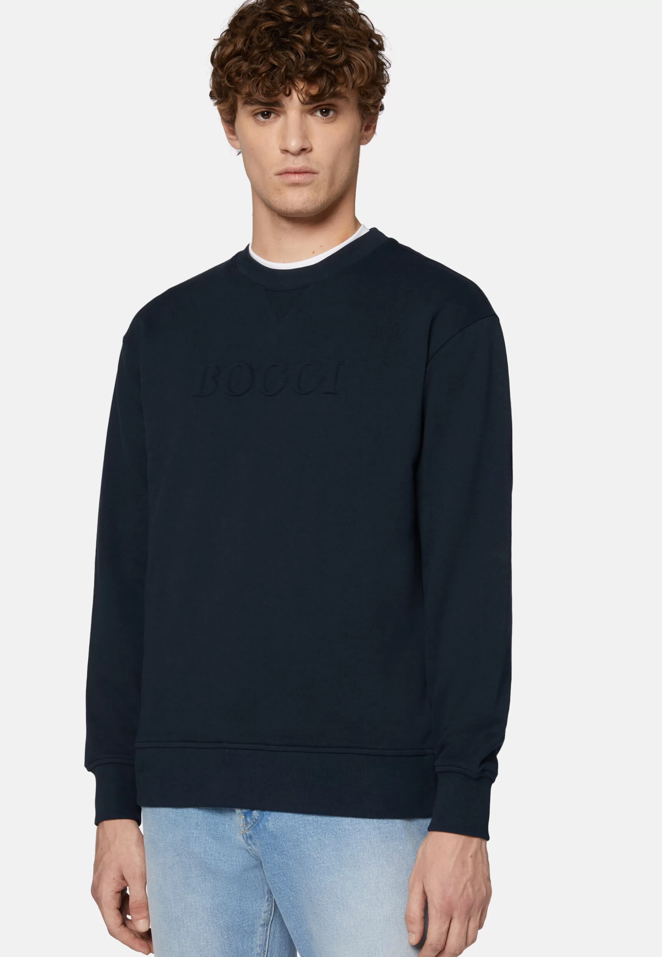 Boggi Milano Crew Neck Cotton Sweatshirt