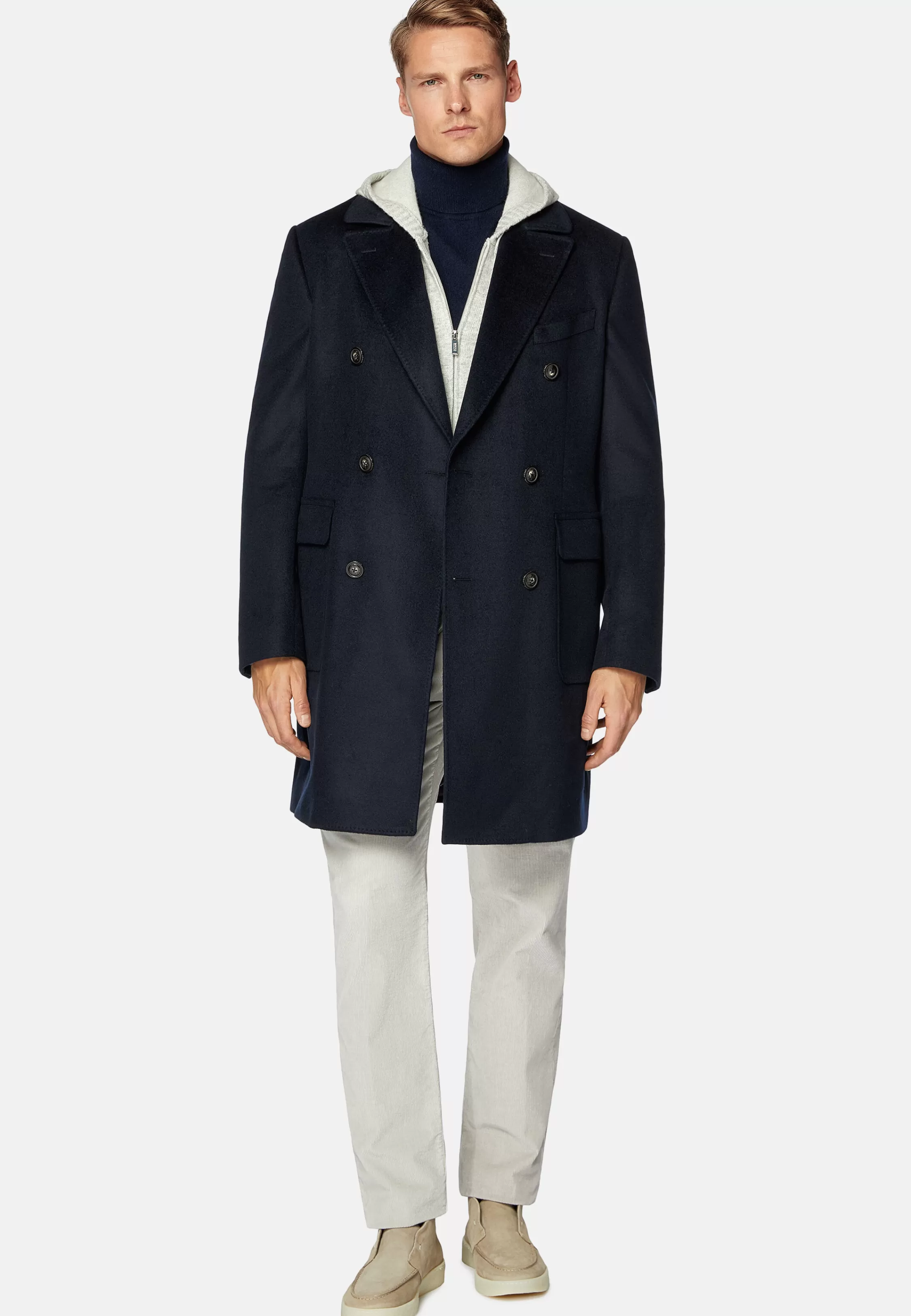 Boggi Milano Double-Breasted Wool Coat