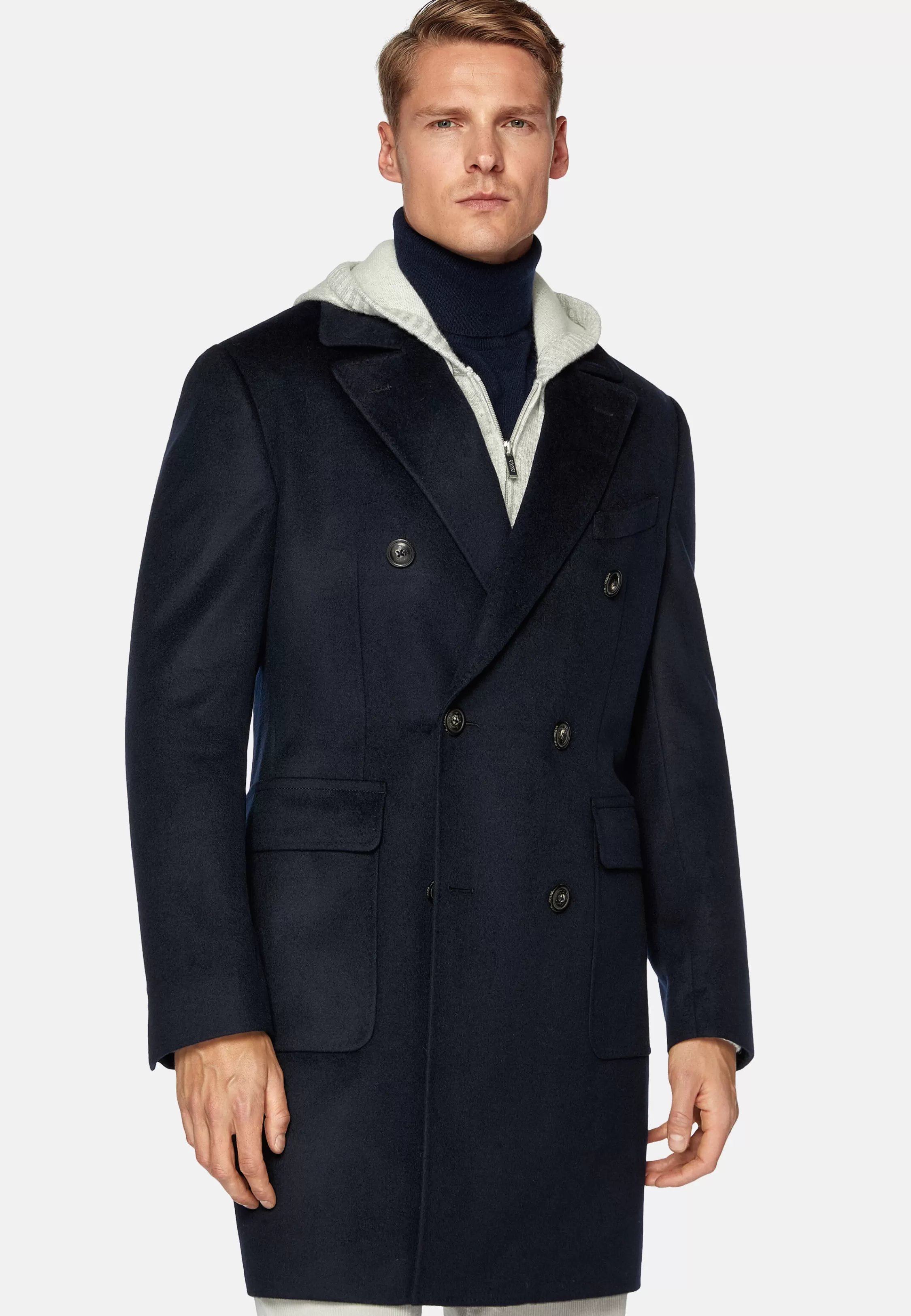 Boggi Milano Double-Breasted Wool Coat