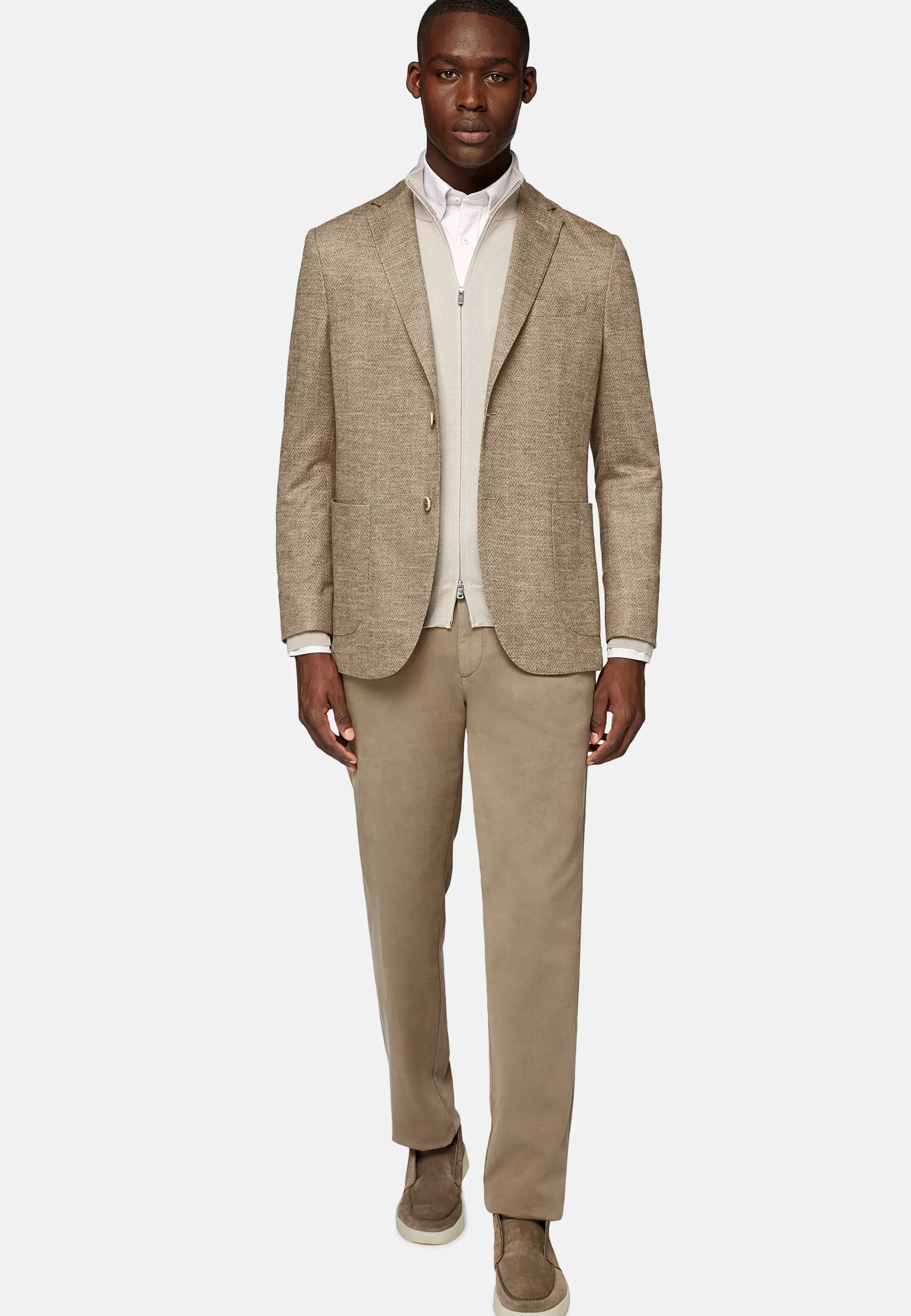 Boggi Milano Dove Grey B-Jersey Wool Blend Jacket
