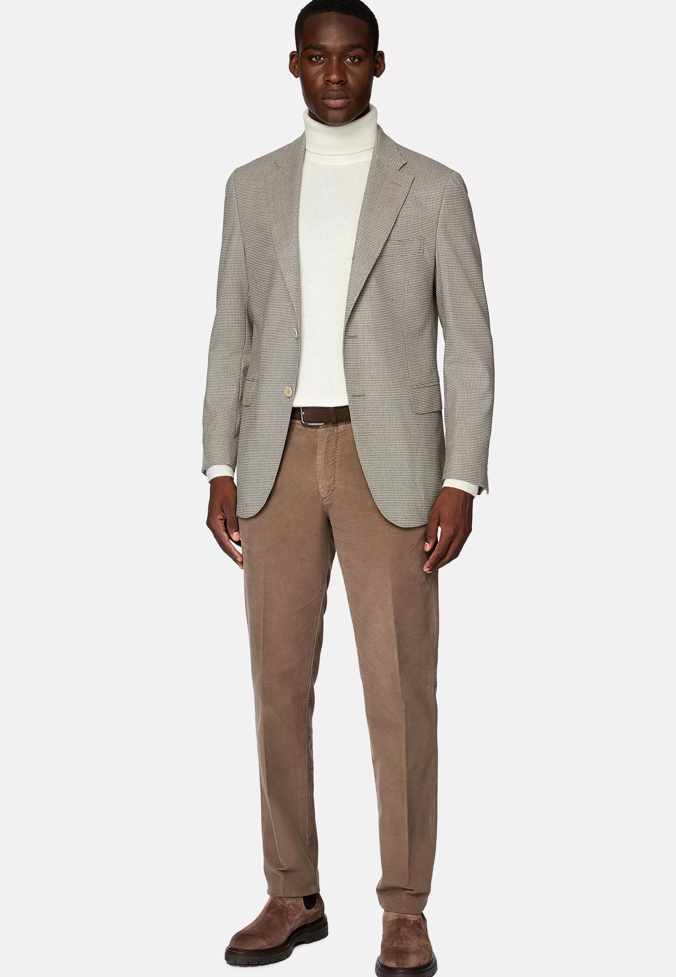 Boggi Milano Dove Grey Jacket In Stretch Wool
