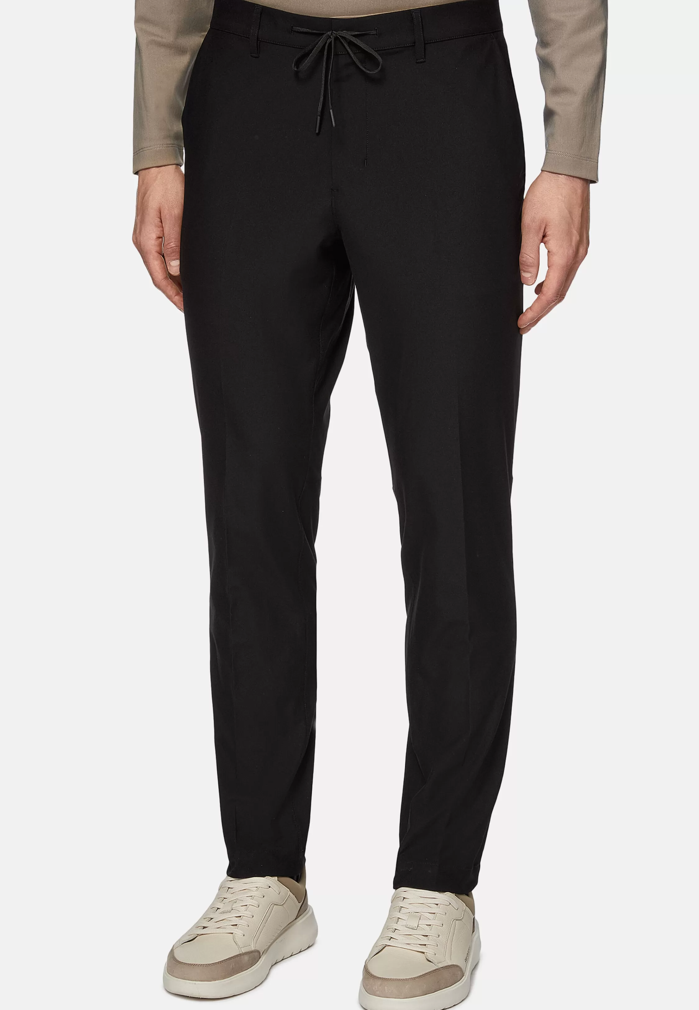 Boggi Milano Ergonomic Trousers In Warp-knitted Nylon B Tech