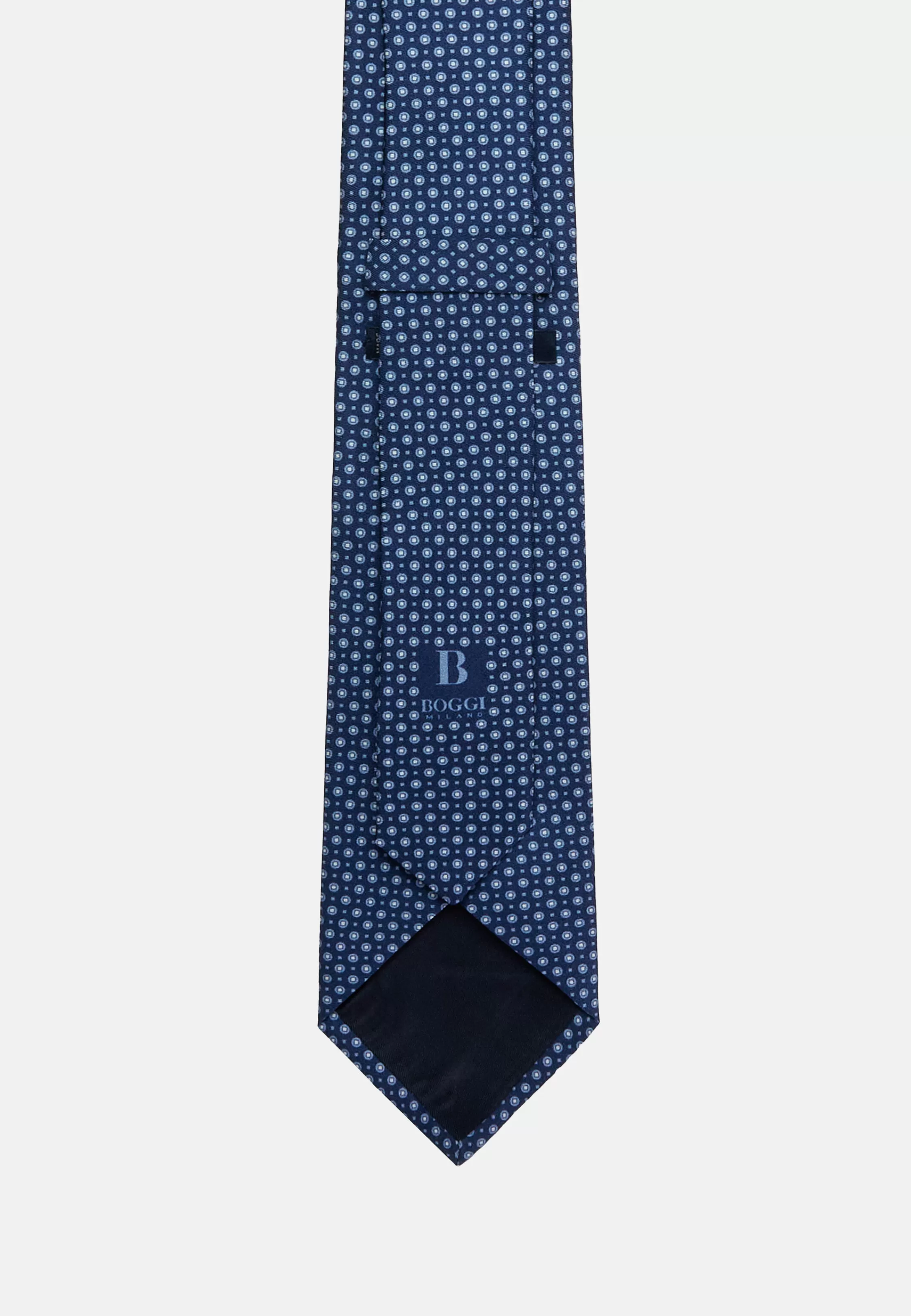 Boggi Milano Geometric Motif Silk Tie