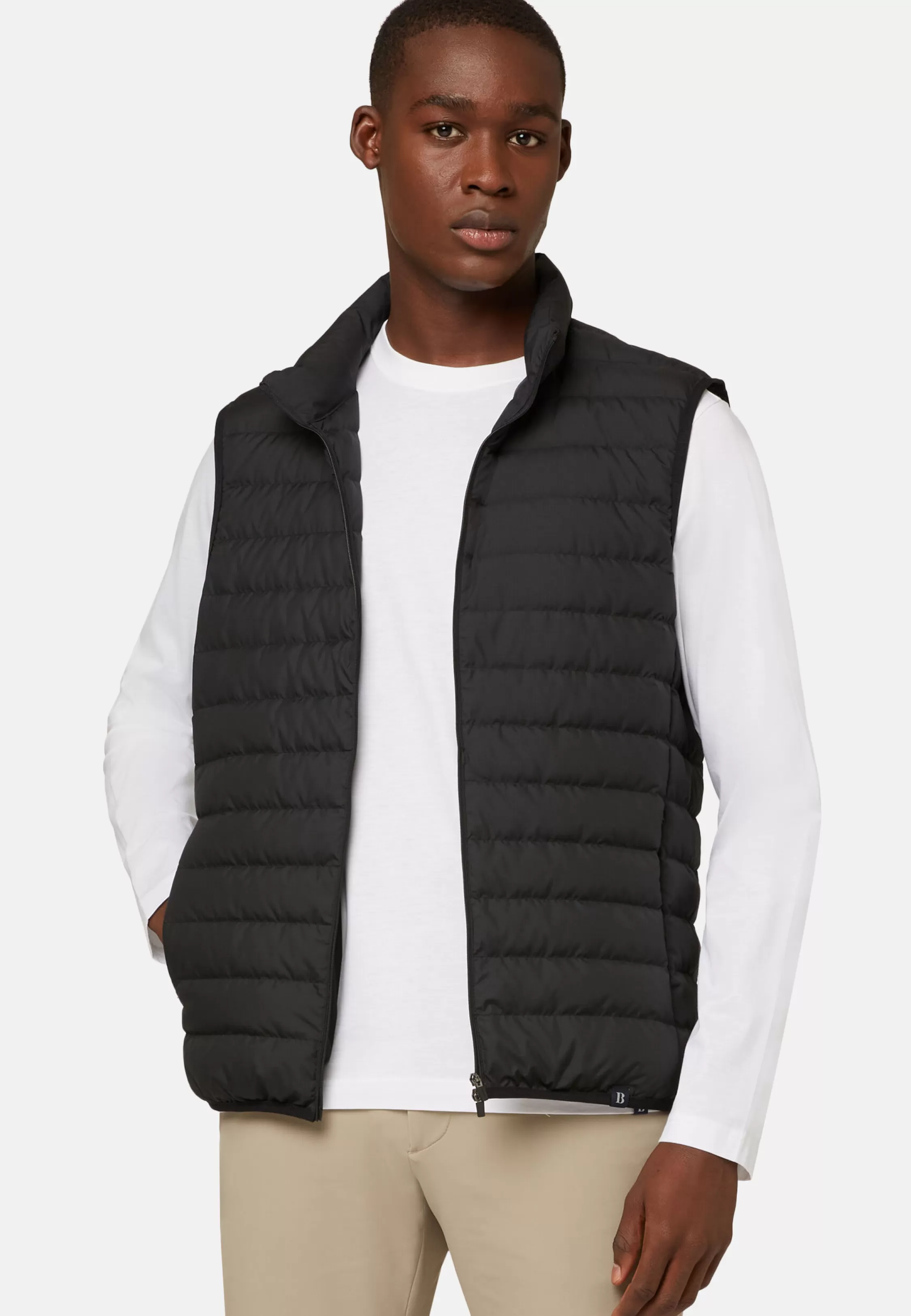 Boggi Milano Goose Down Recycled Fabric Waistcoat