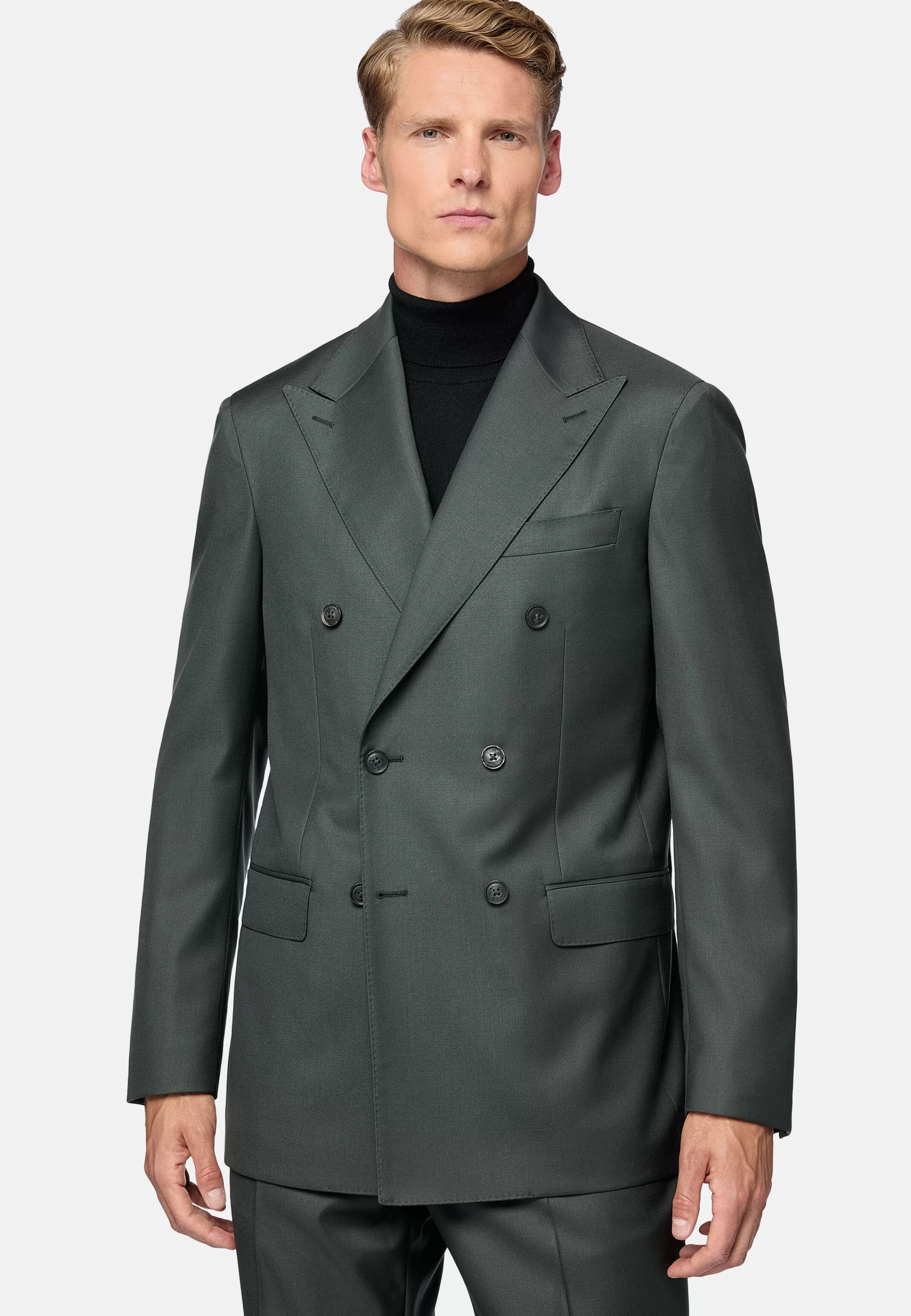 Boggi Milano Double-Breasted Suit In Pure Wool