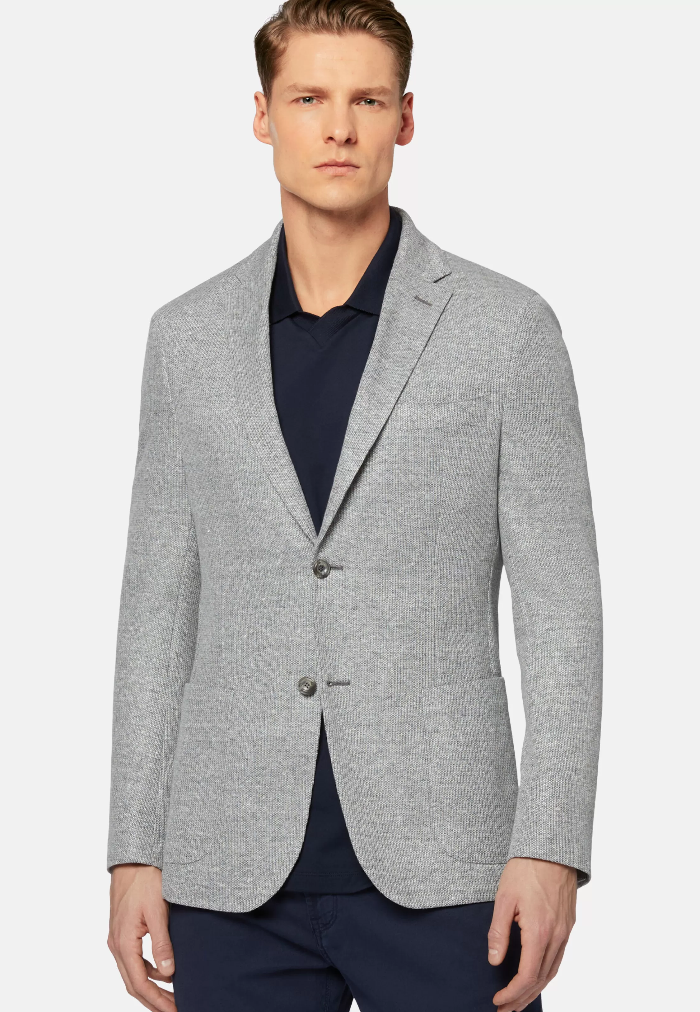 Boggi Milano Melange Linen/Cotton B Jersey Jacket