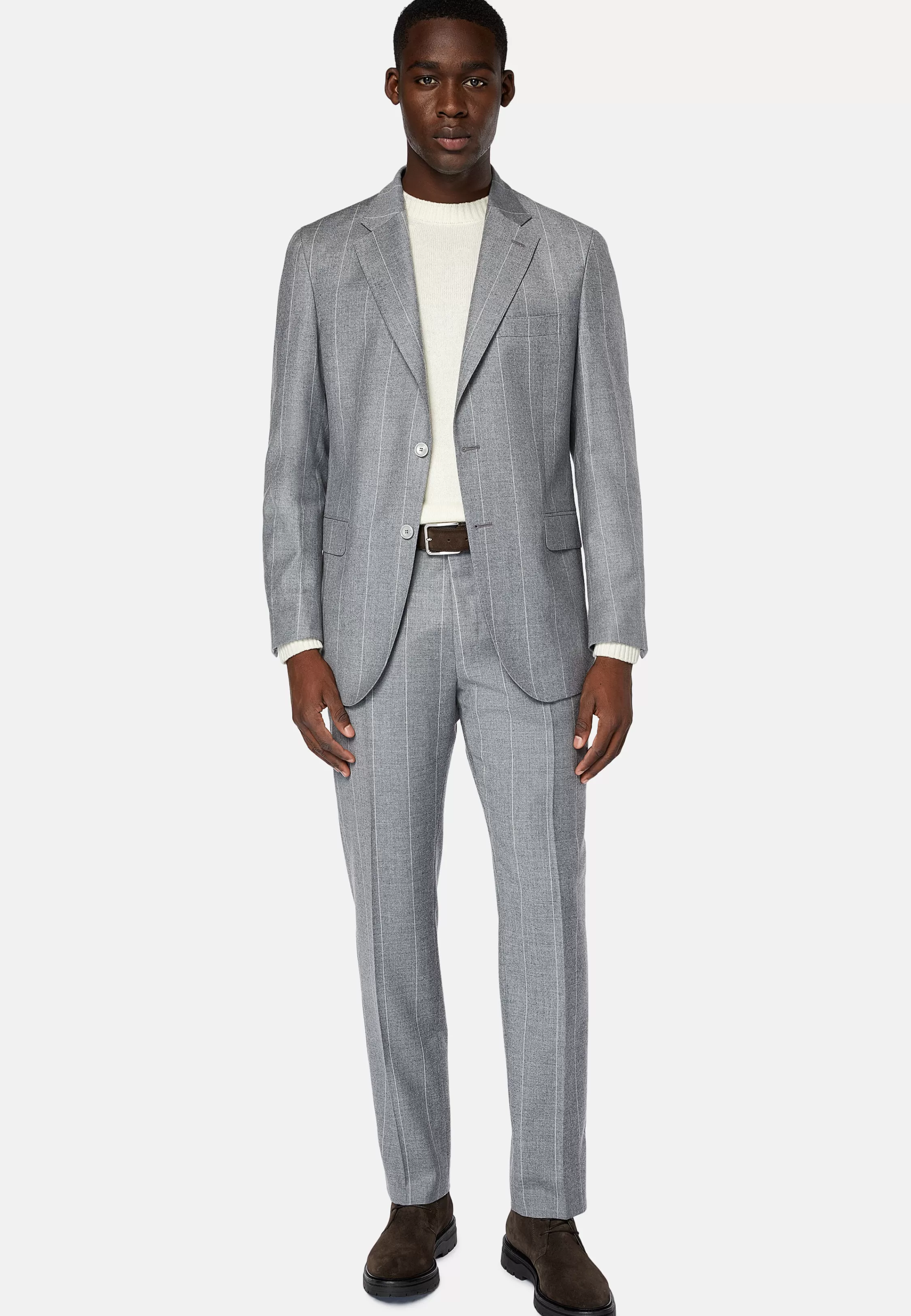 Boggi Milano Pinstripe Pure Wool Suit