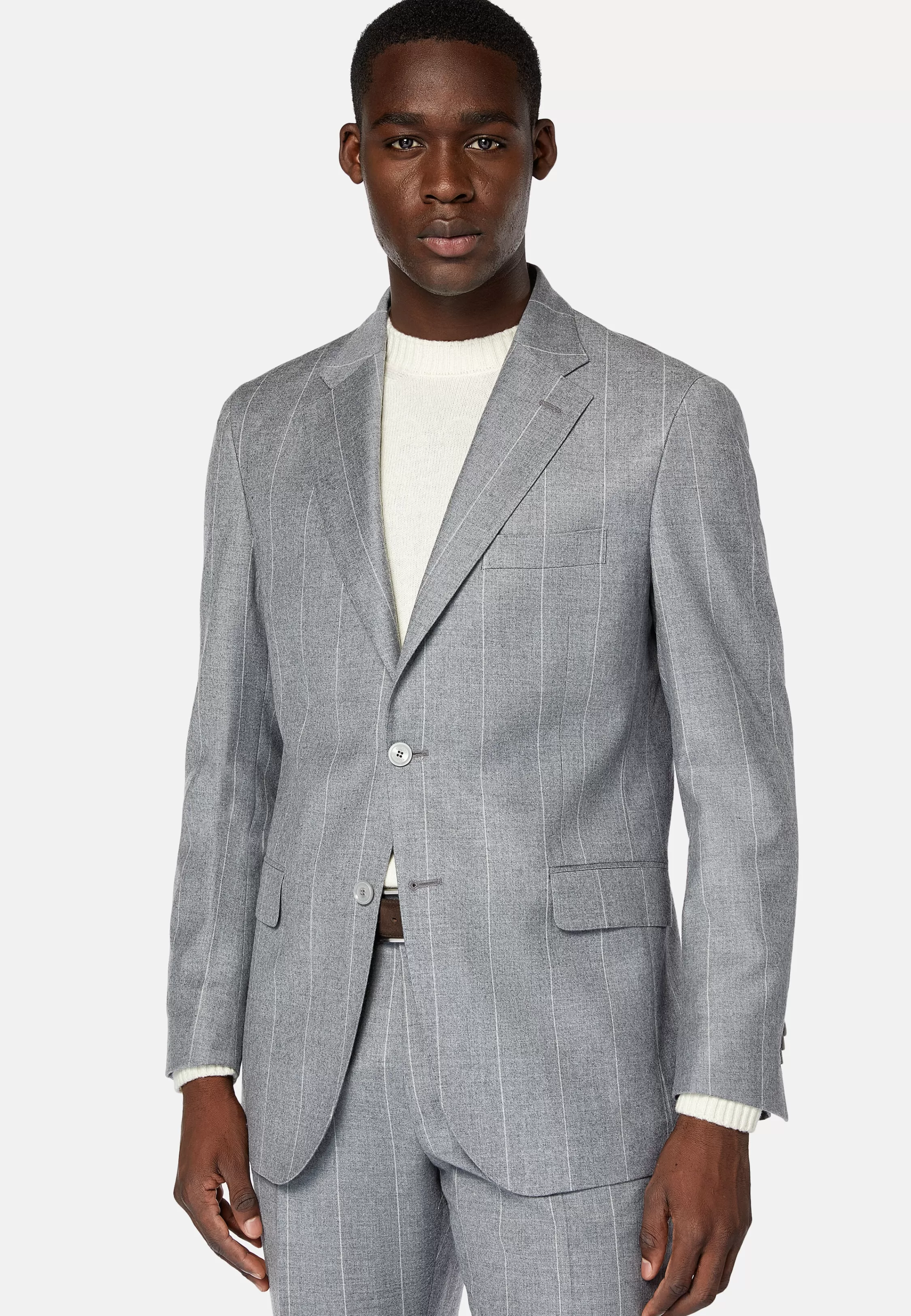 Boggi Milano Pinstripe Pure Wool Suit