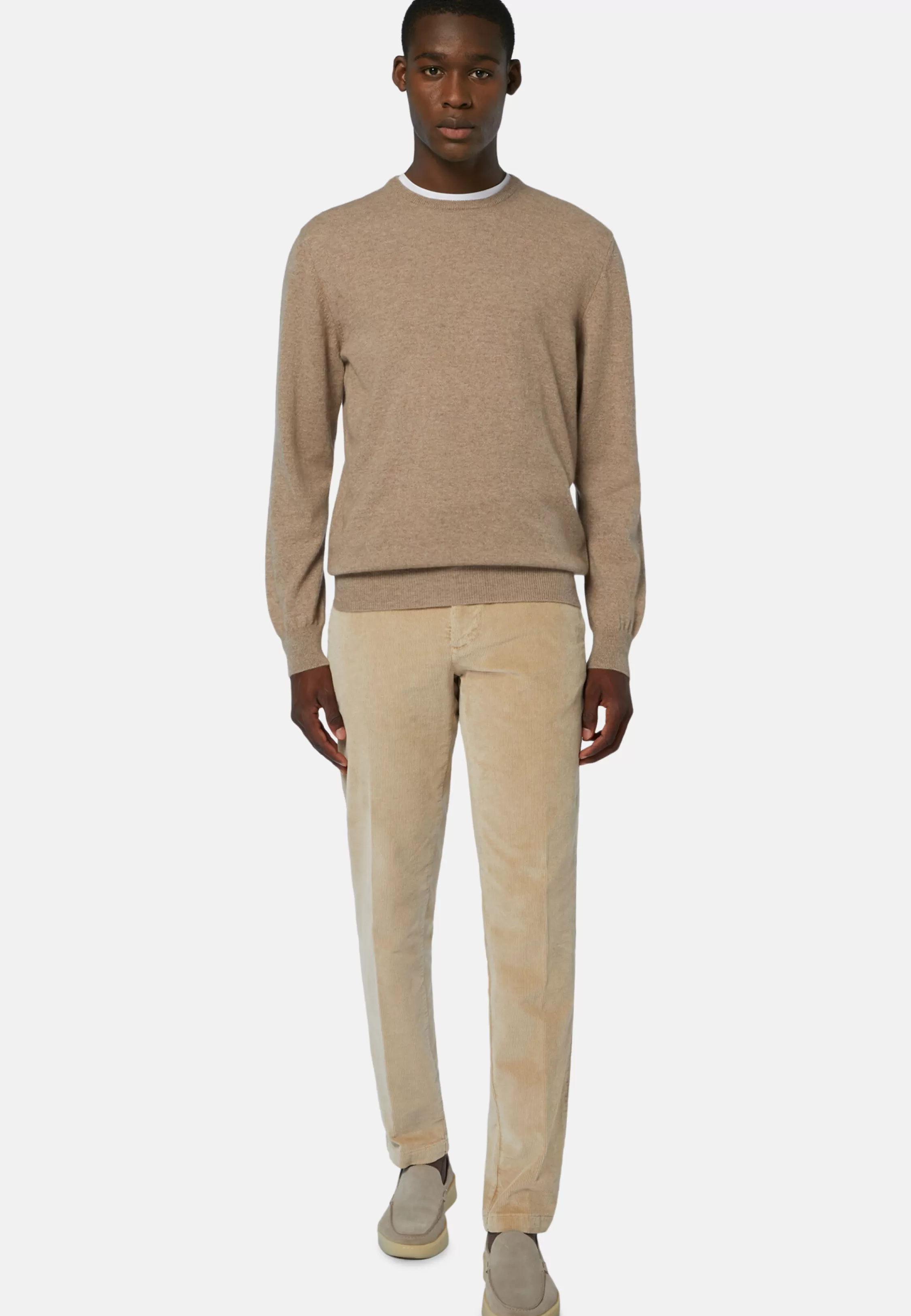 Boggi Milano Crew Neck Jumper In Cashmere