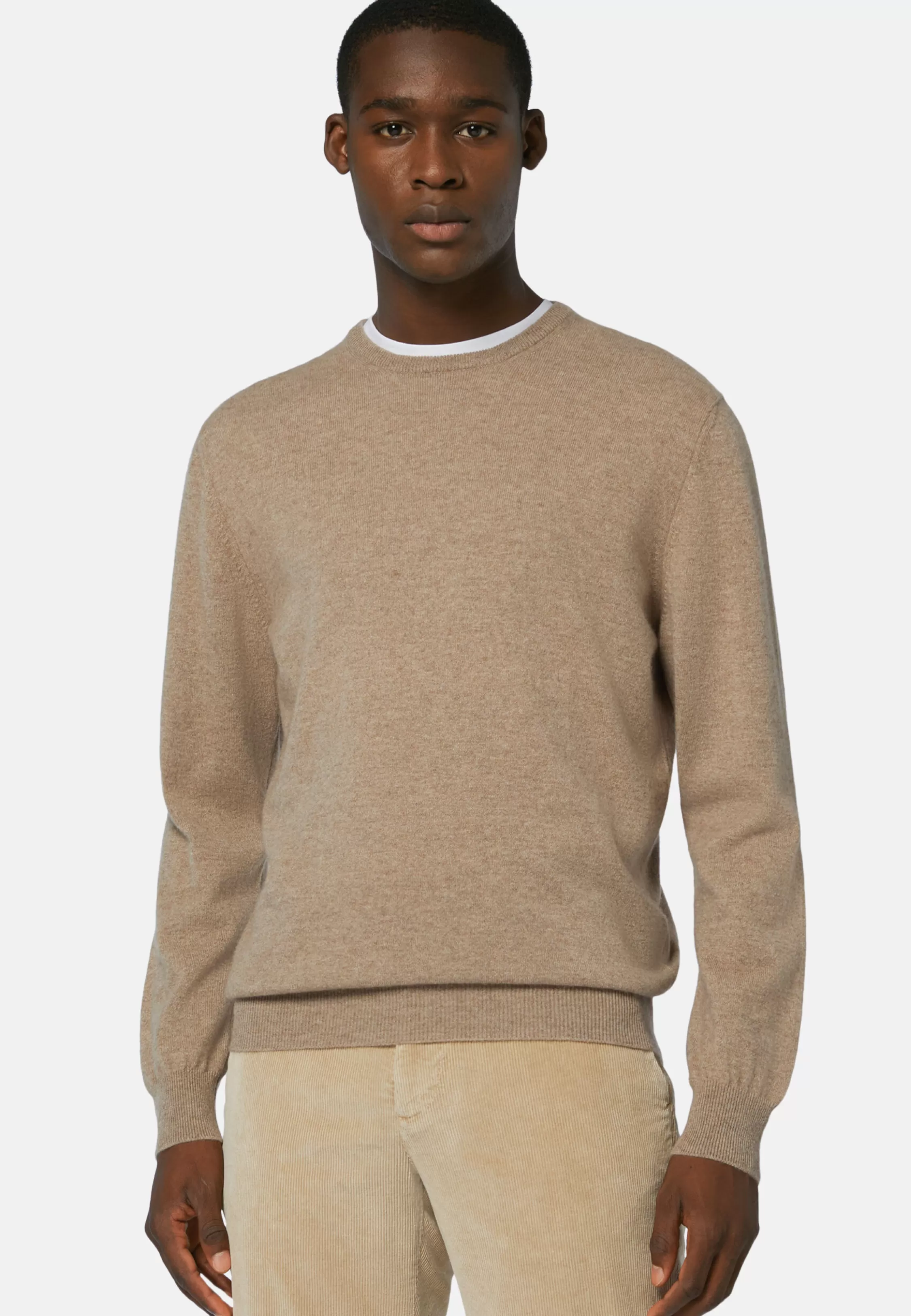 Boggi Milano Crew Neck Jumper In Cashmere