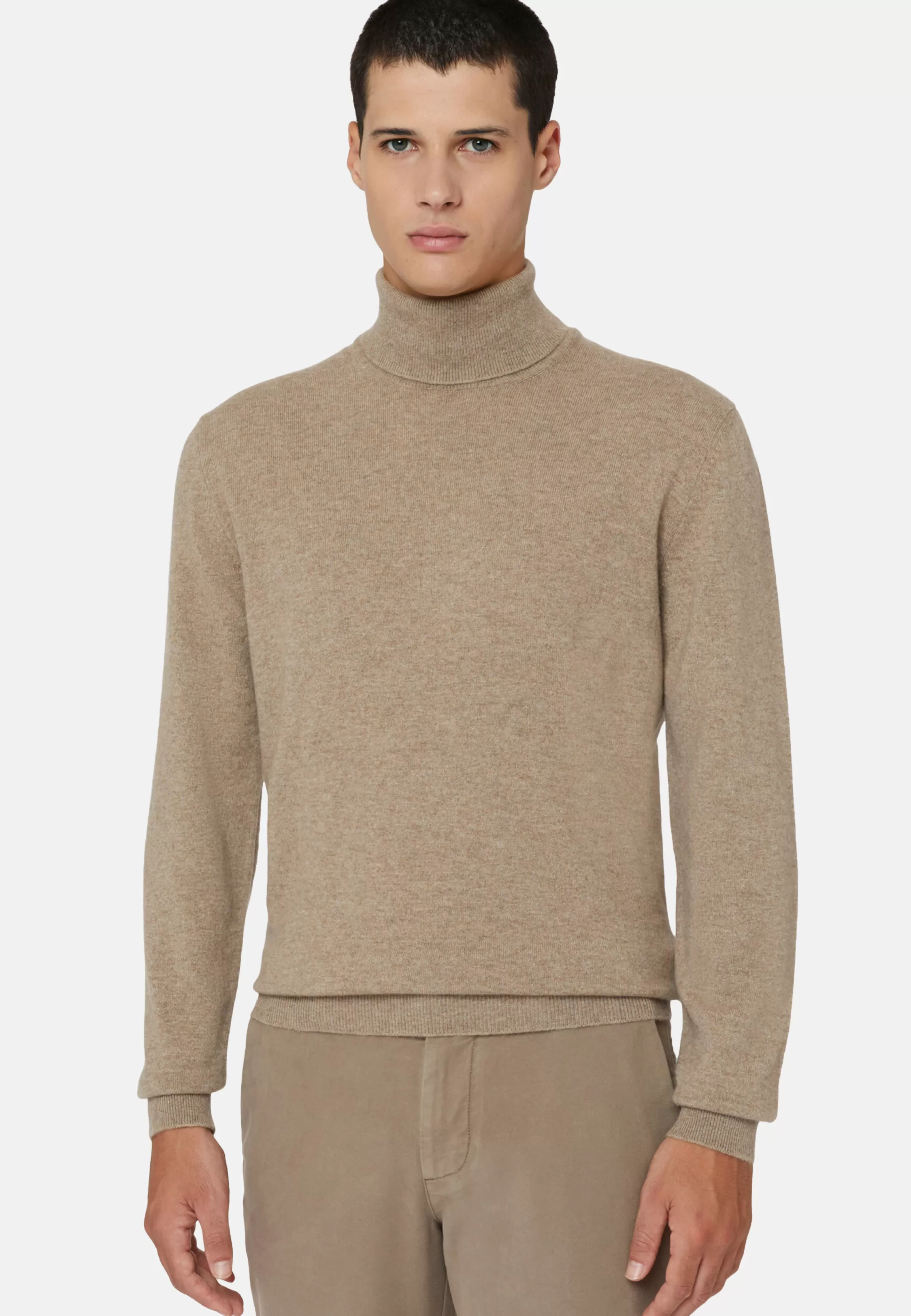 Boggi Milano Polo Neck Jumper In Cashmere