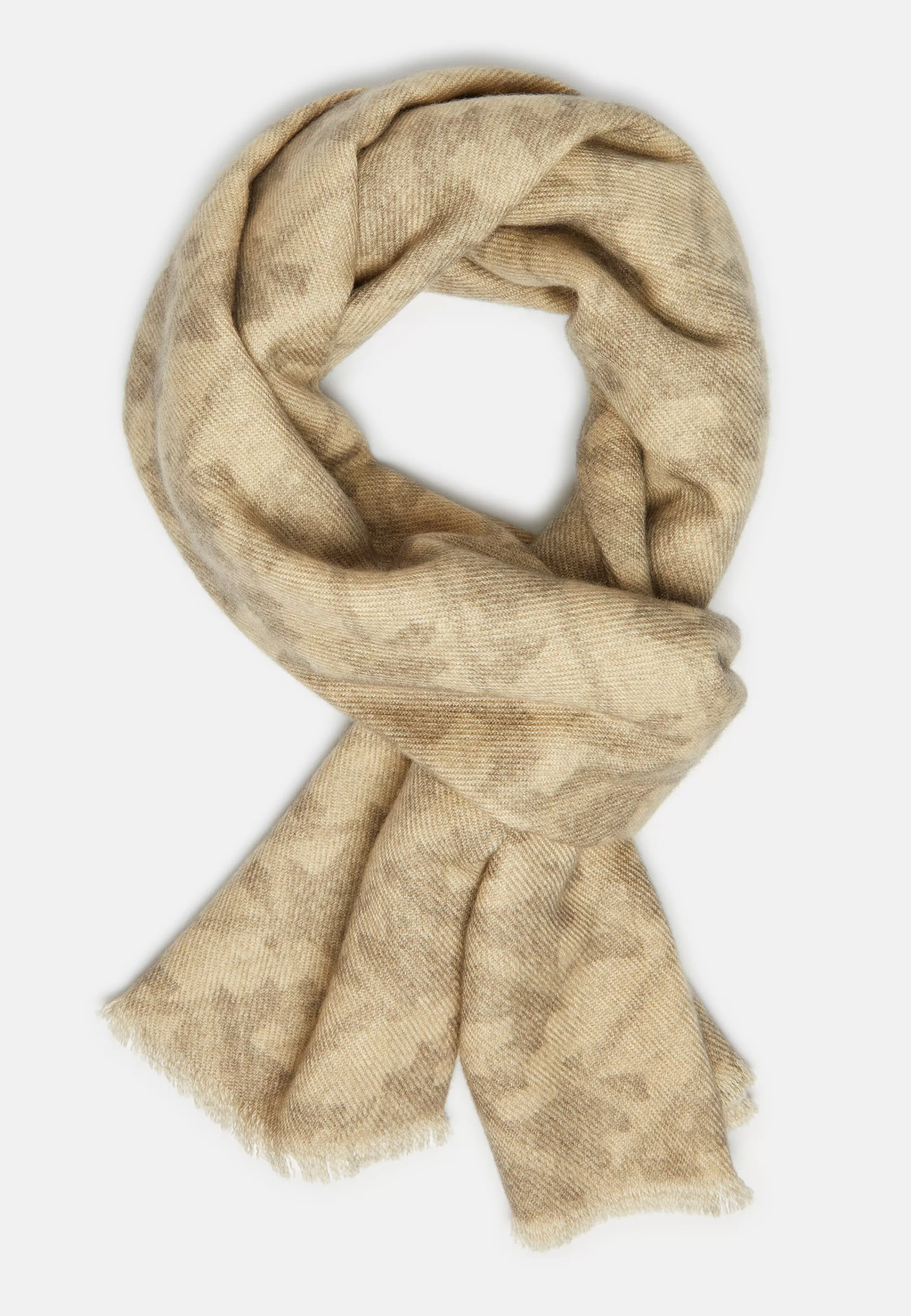 Boggi Milano Herringbone Wool Scarf