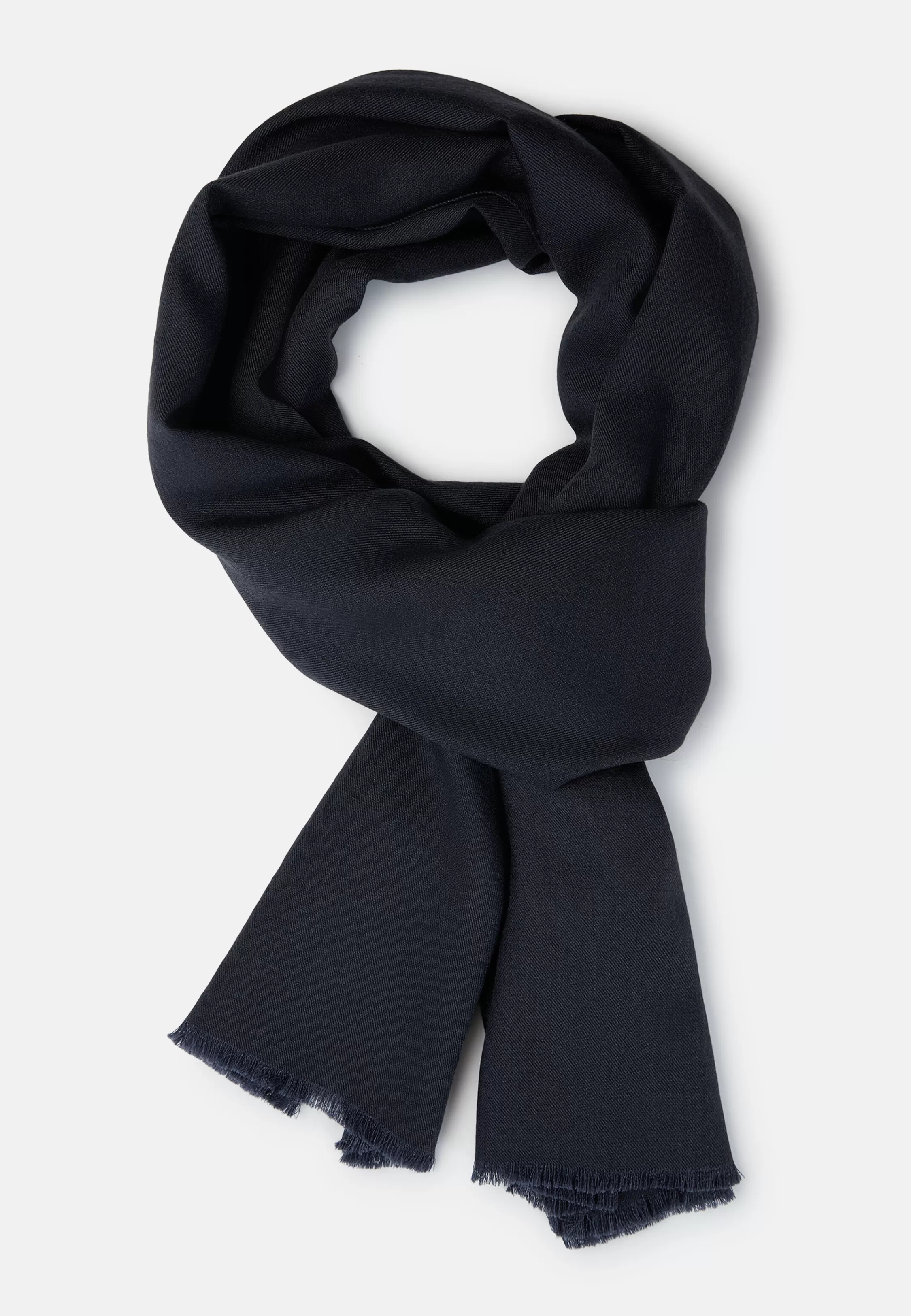 Boggi Milano Herringbone Wool Scarf