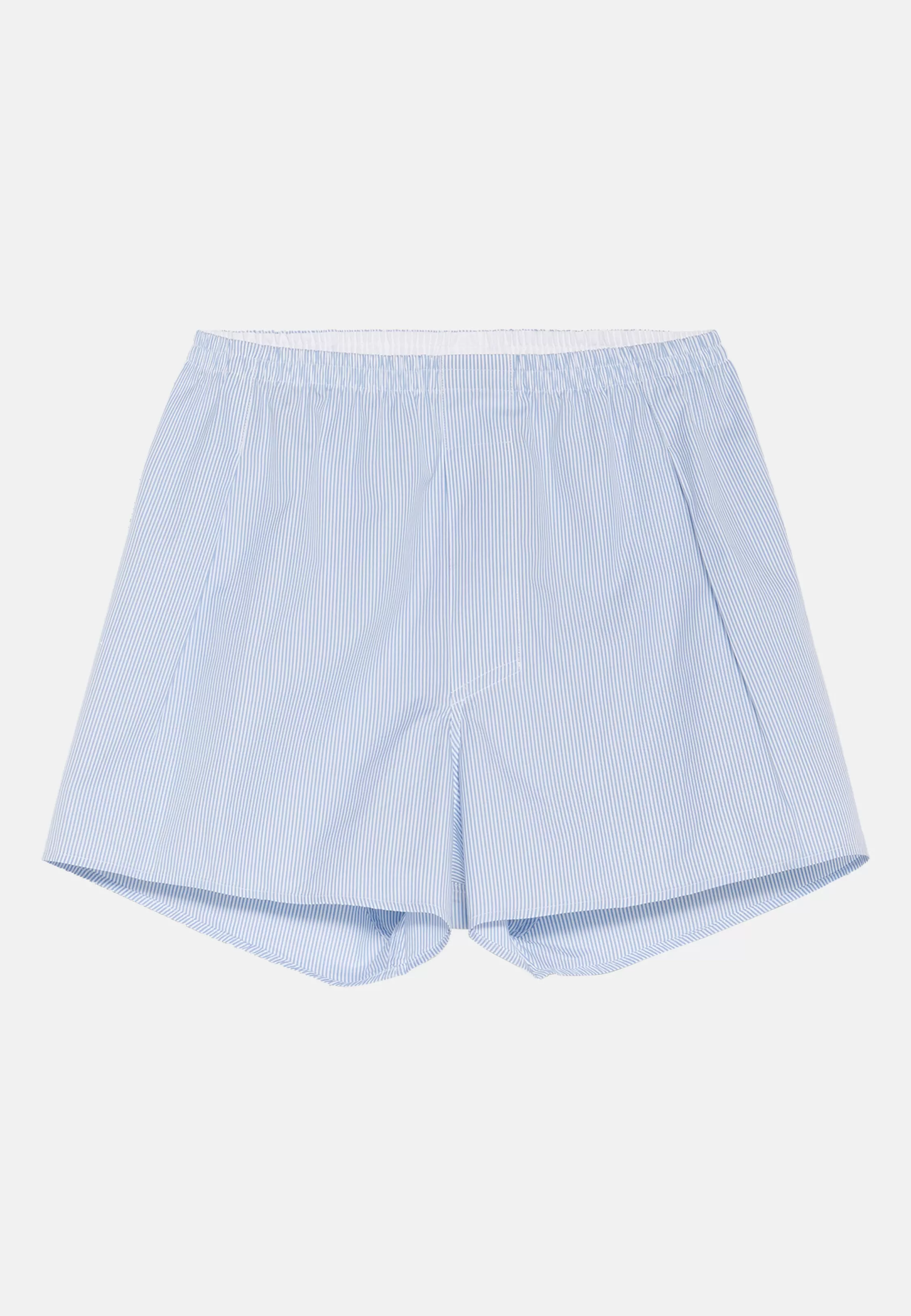 Boggi Milano Light Blue Striped Cotton Boxer Shorts