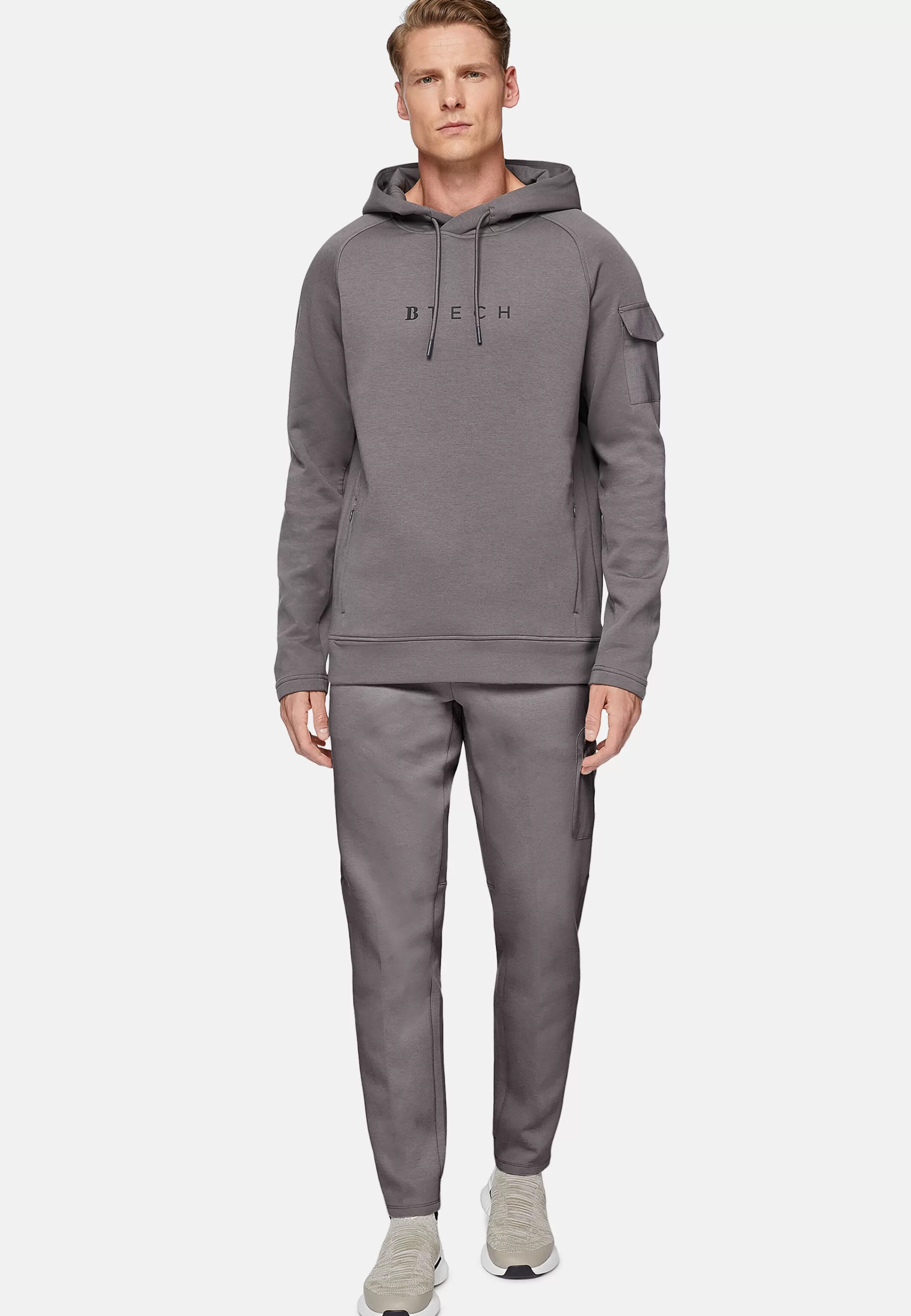 Boggi Milano Lightweight Scuba Cotton Blend Hoodie