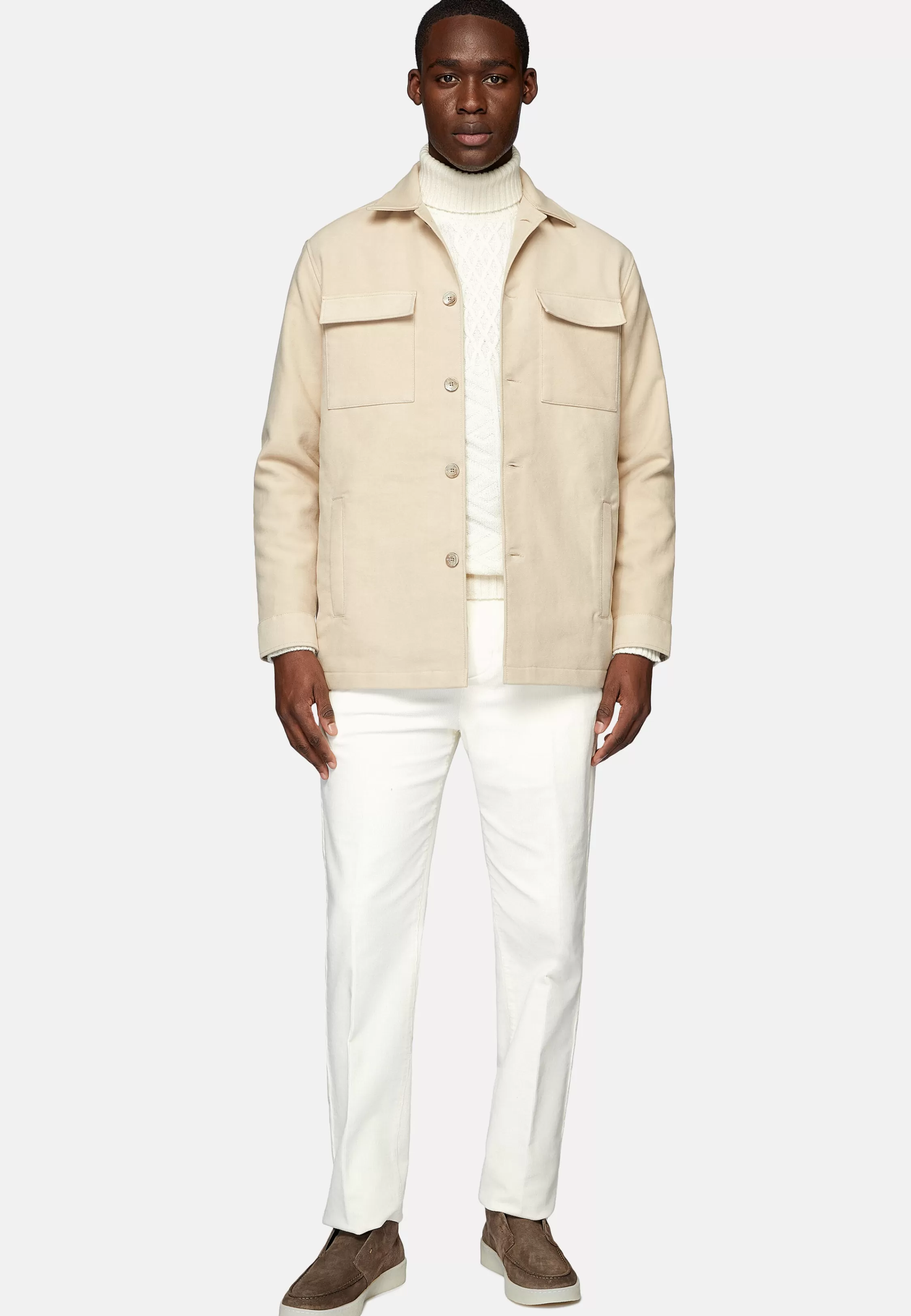 Boggi Milano Link Shirt Jacket In Moleskin