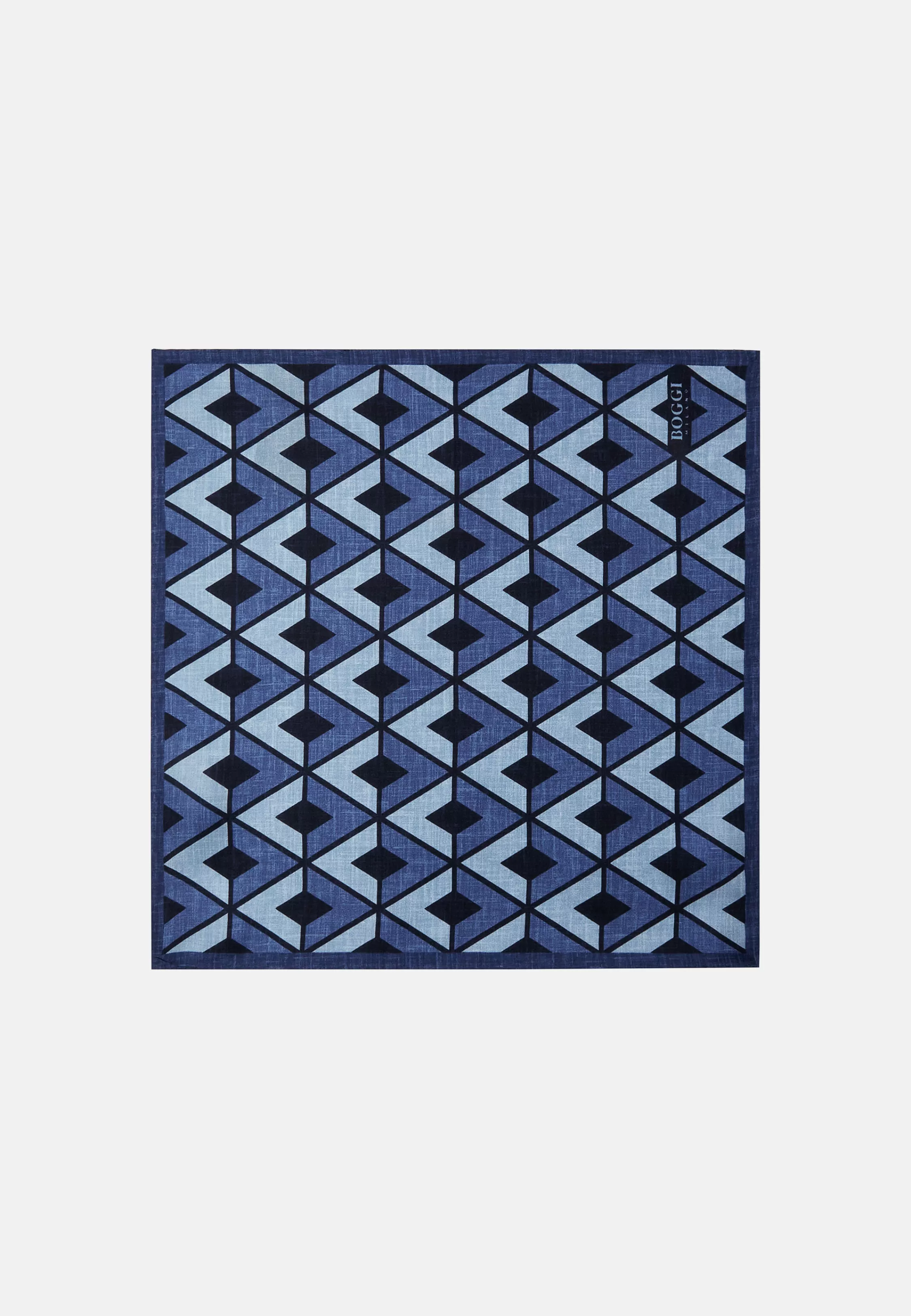 Boggi Milano Macro Patterned Silk Pocket Square