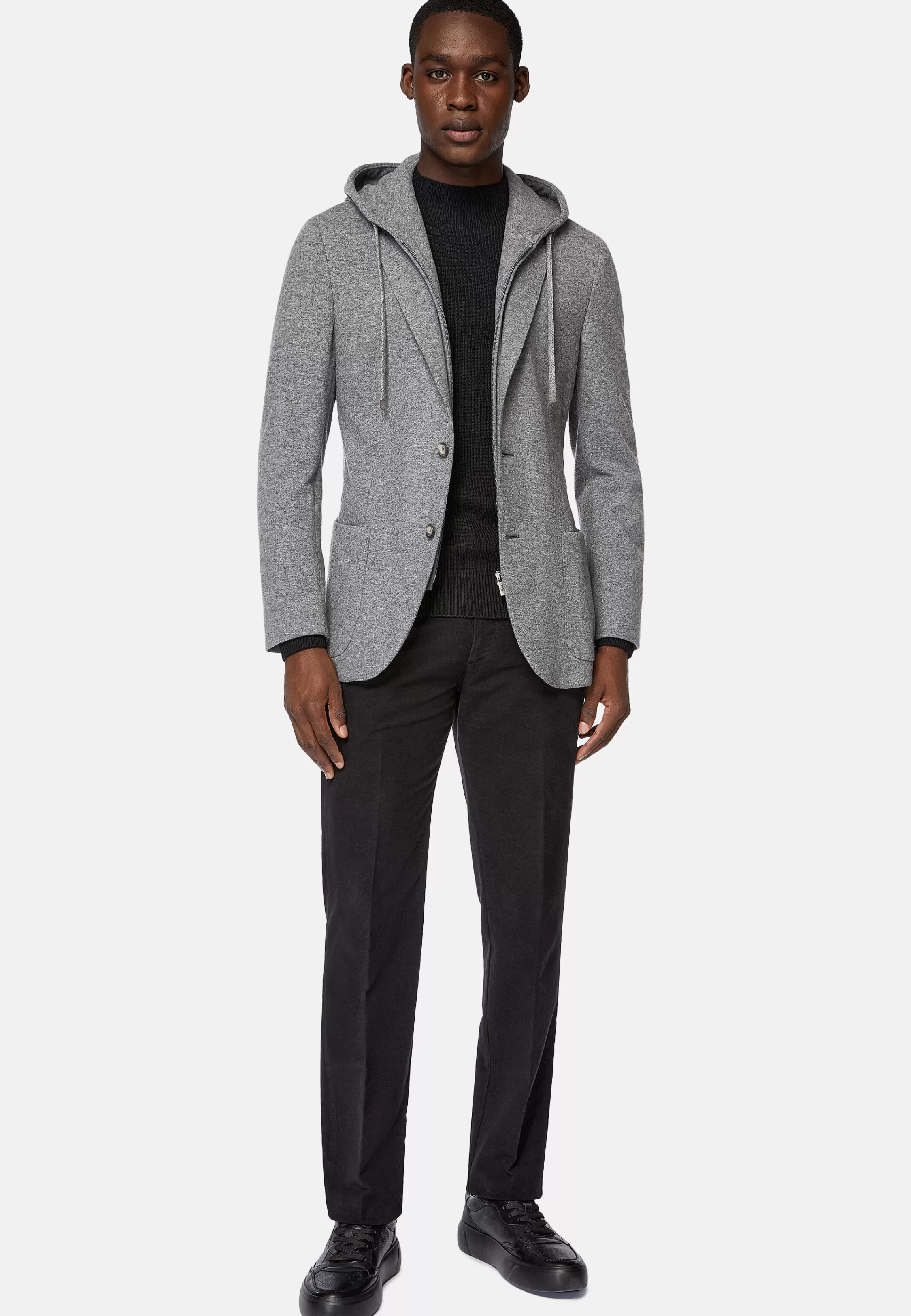 Boggi Milano Madison Cashmere Wool Sweatshirt Jacket