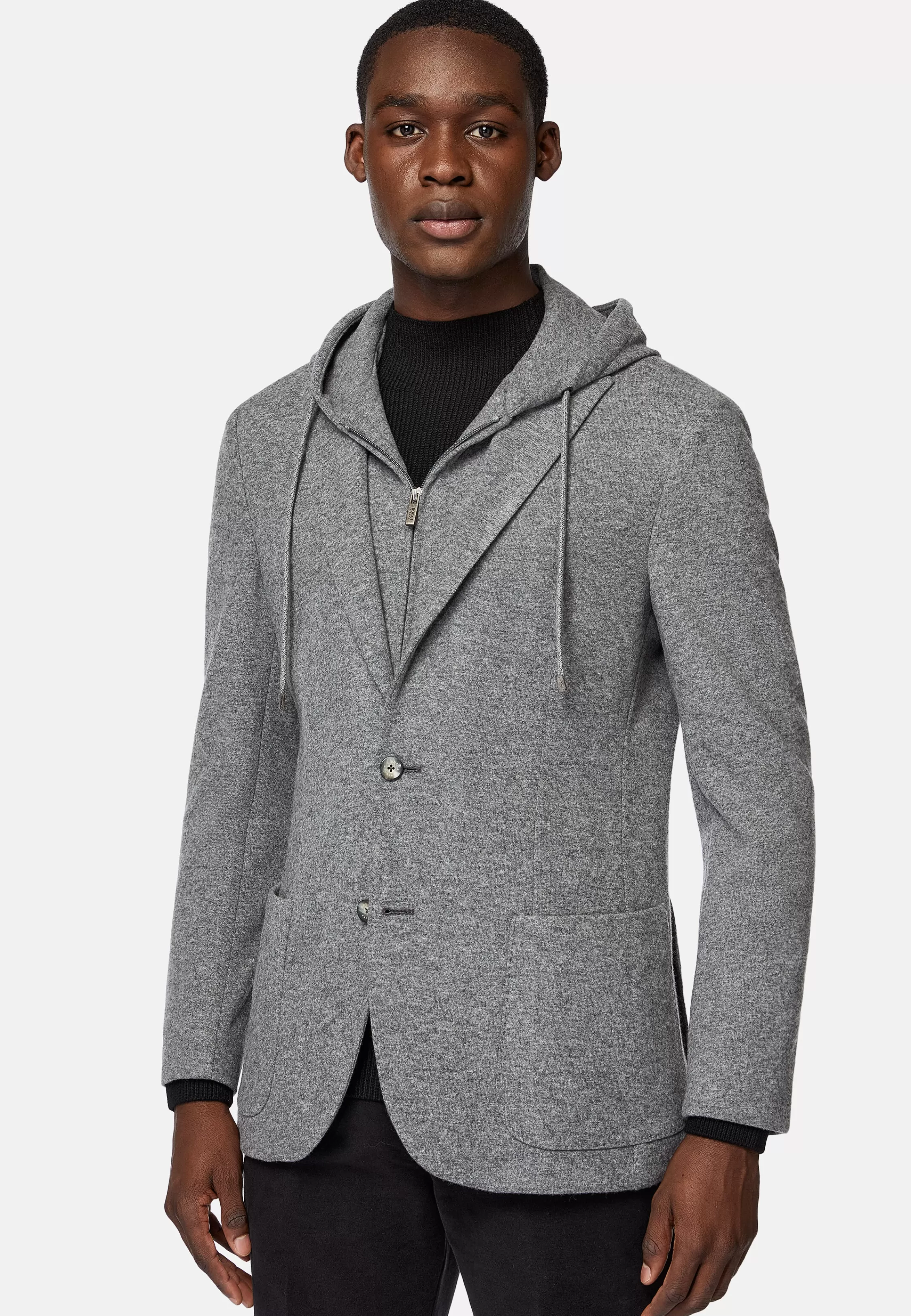 Boggi Milano Madison Cashmere Wool Sweatshirt Jacket