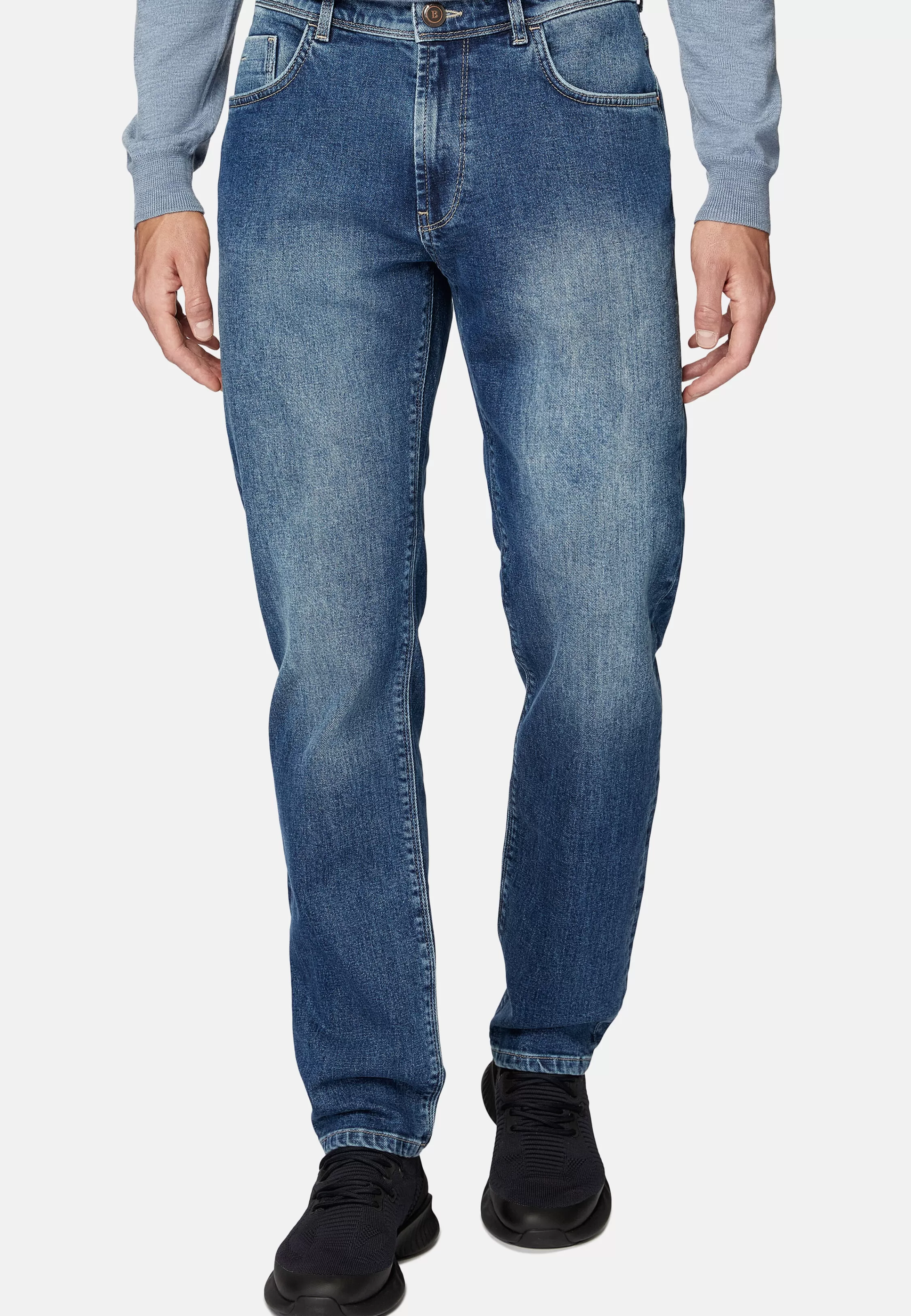 Boggi Milano Medium Blue Stretch Denim Jeans