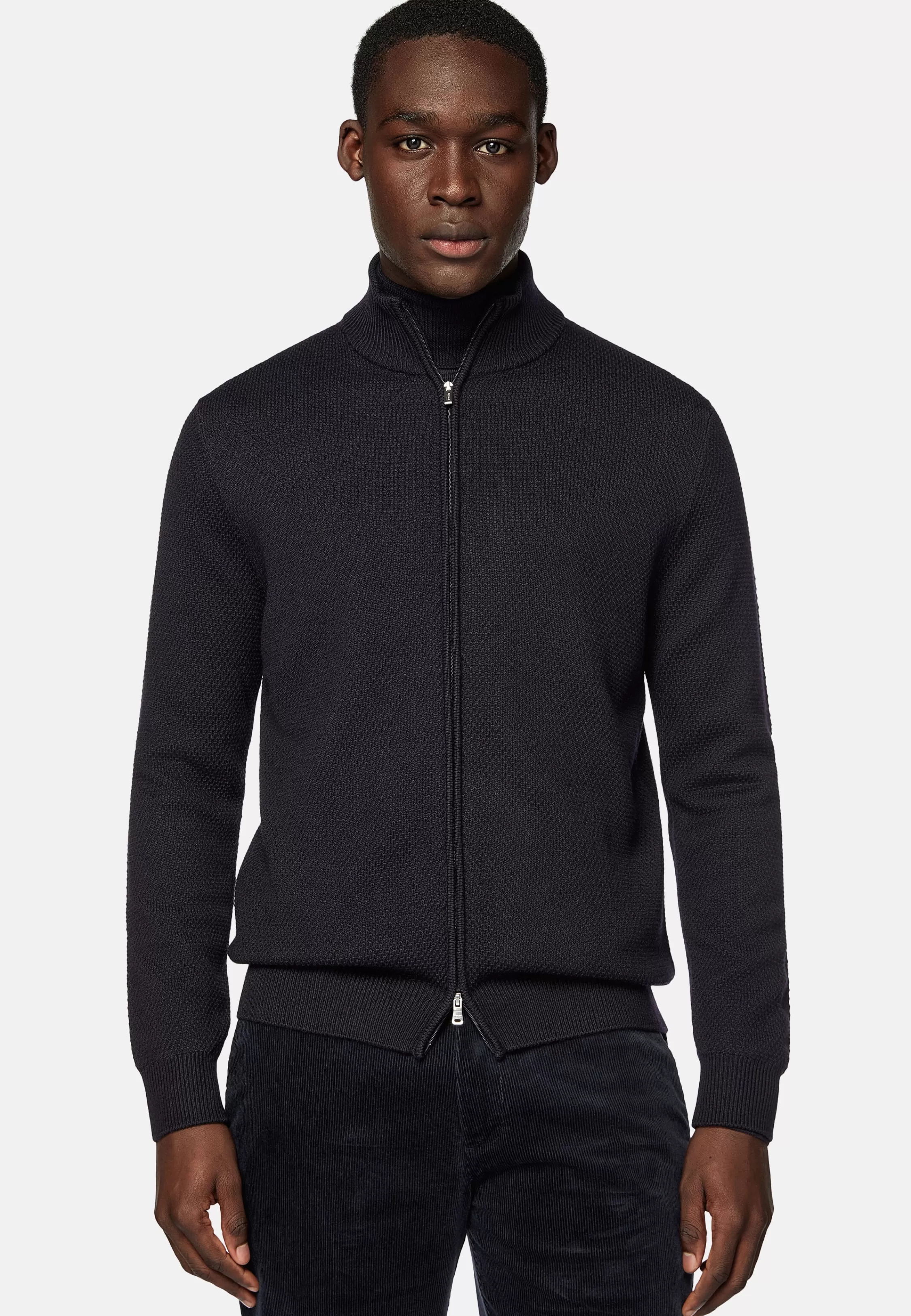 Boggi Milano Merino Wool Full Zip 7 Gg