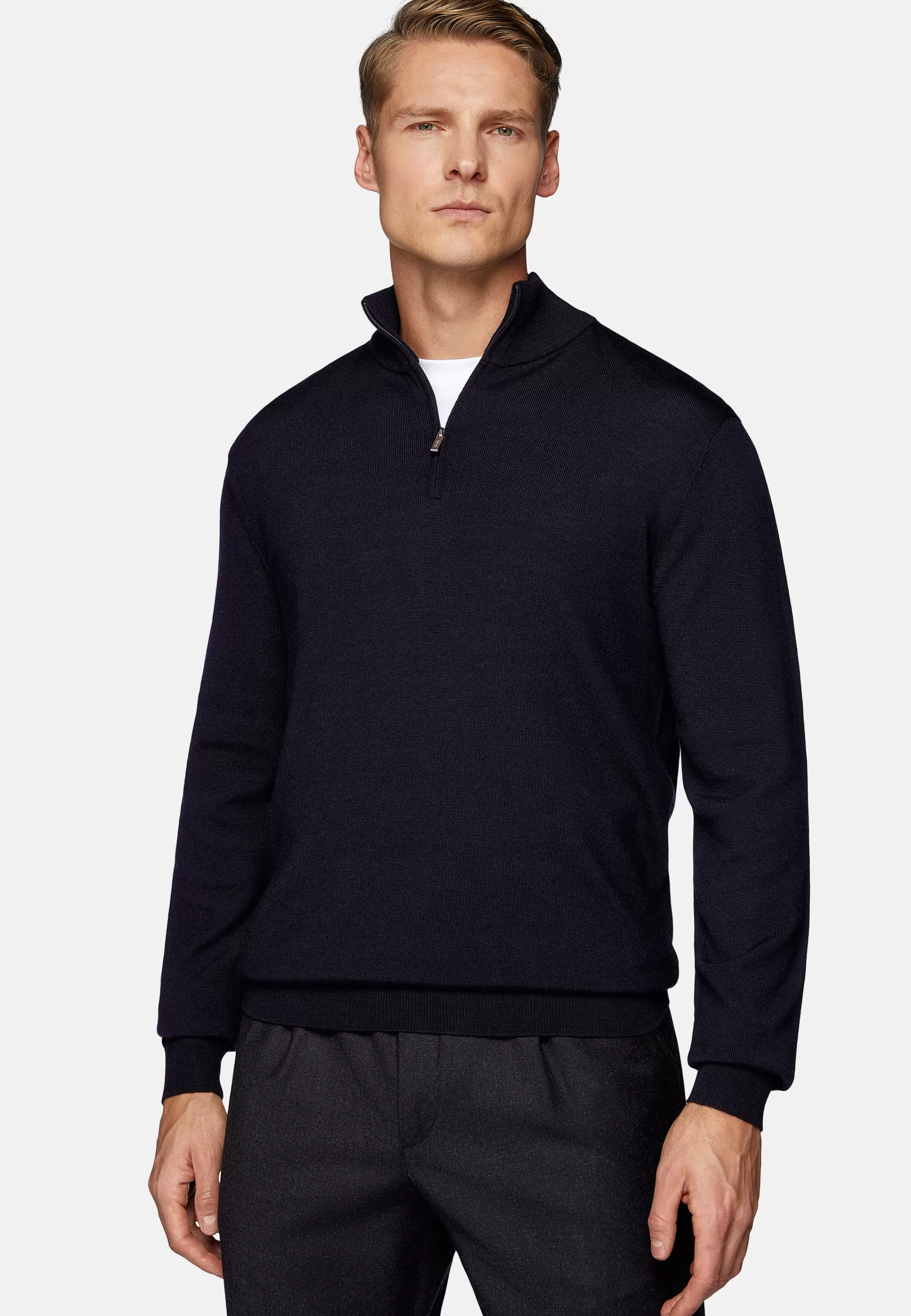 Boggi Milano Merino Wool Half Zip 12 Gg